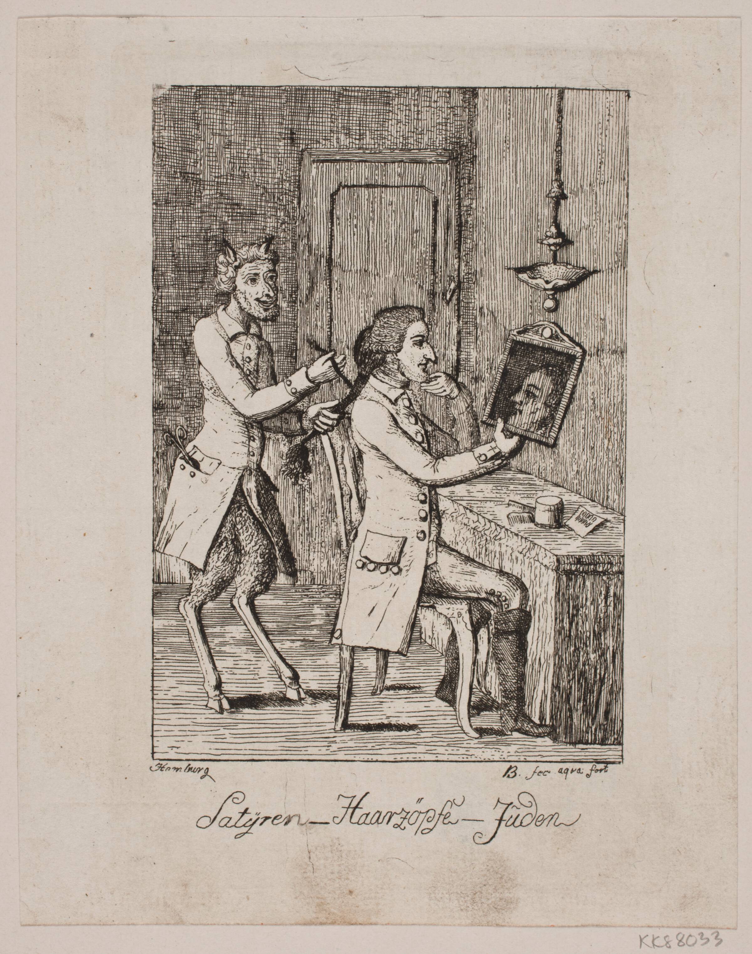 "Satyren - Haarzöpfe - Juden", Bradt, F.L., 1788