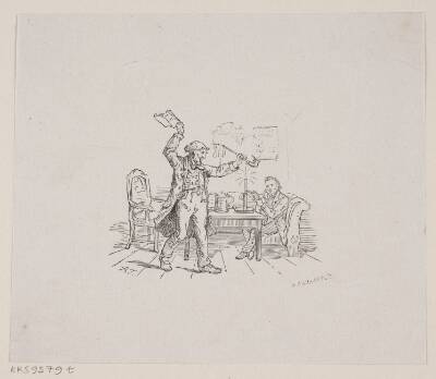 Illustration til "En Aftenstund i et Proprietærkøkken"