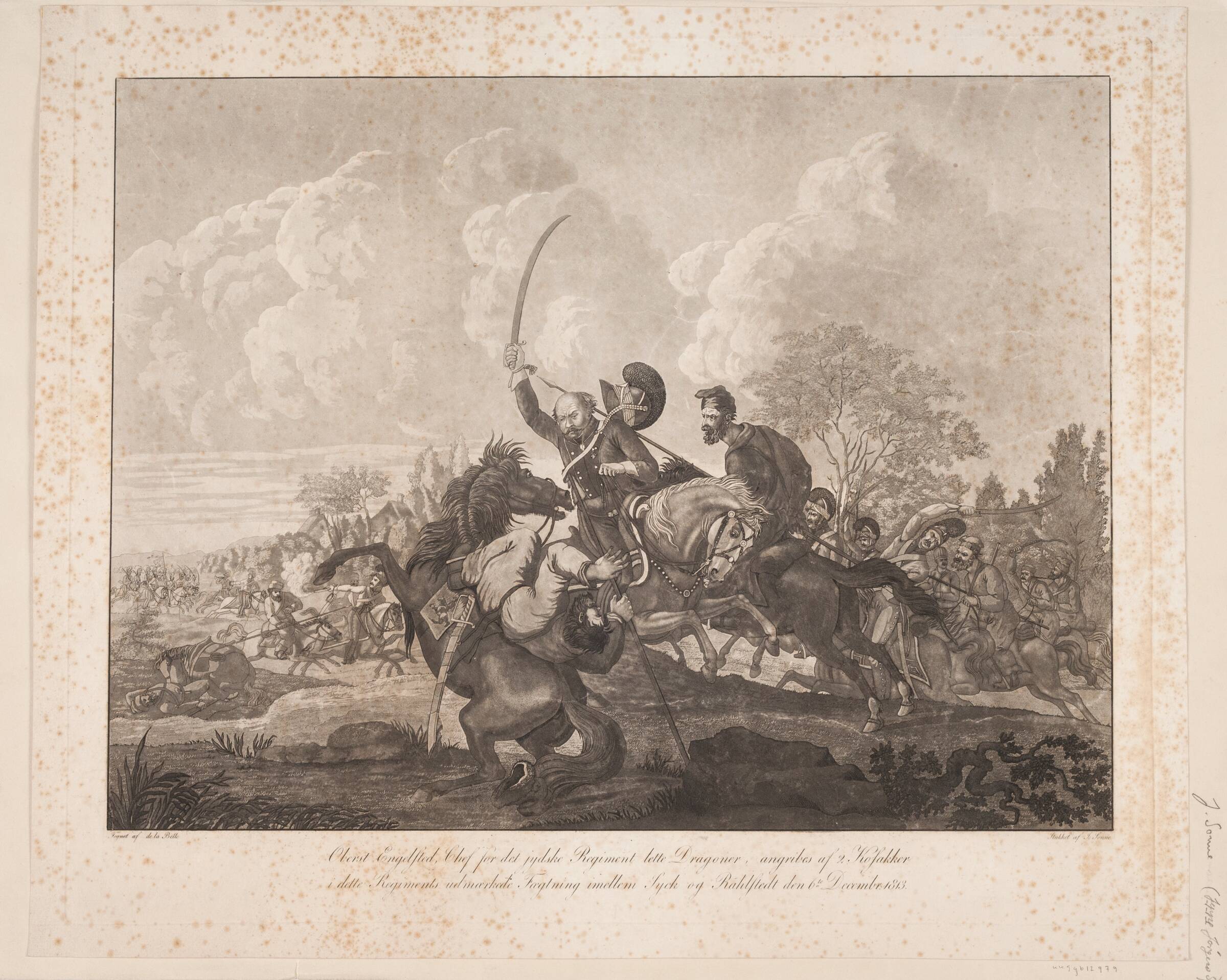 Oberst Engelsted i slaget ved Rahlstedt, 1813, Jørgen V. Sonne, 1813-1889
