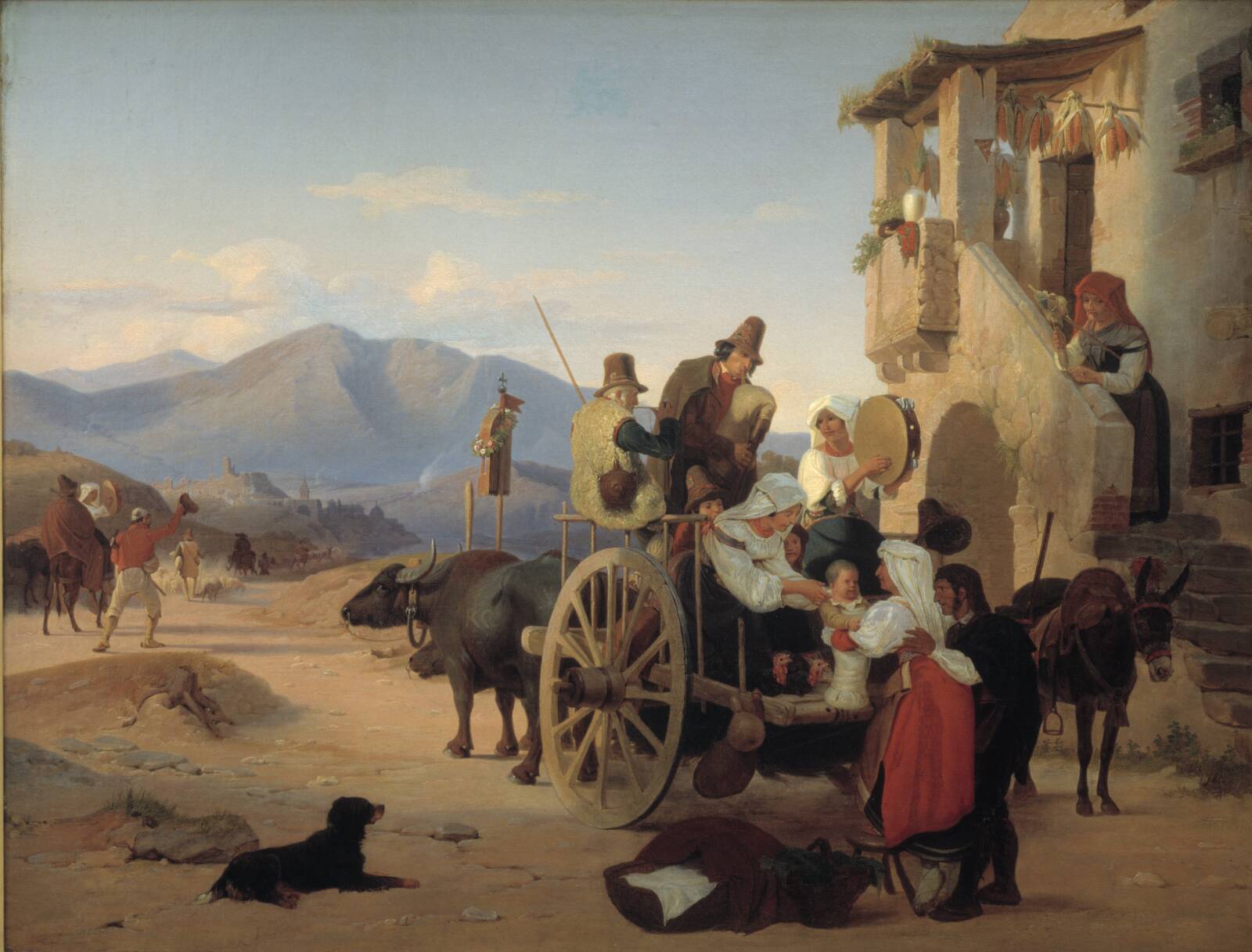 Roman Peasants Going to Market, by Jørgen V. Sonne, 1837
