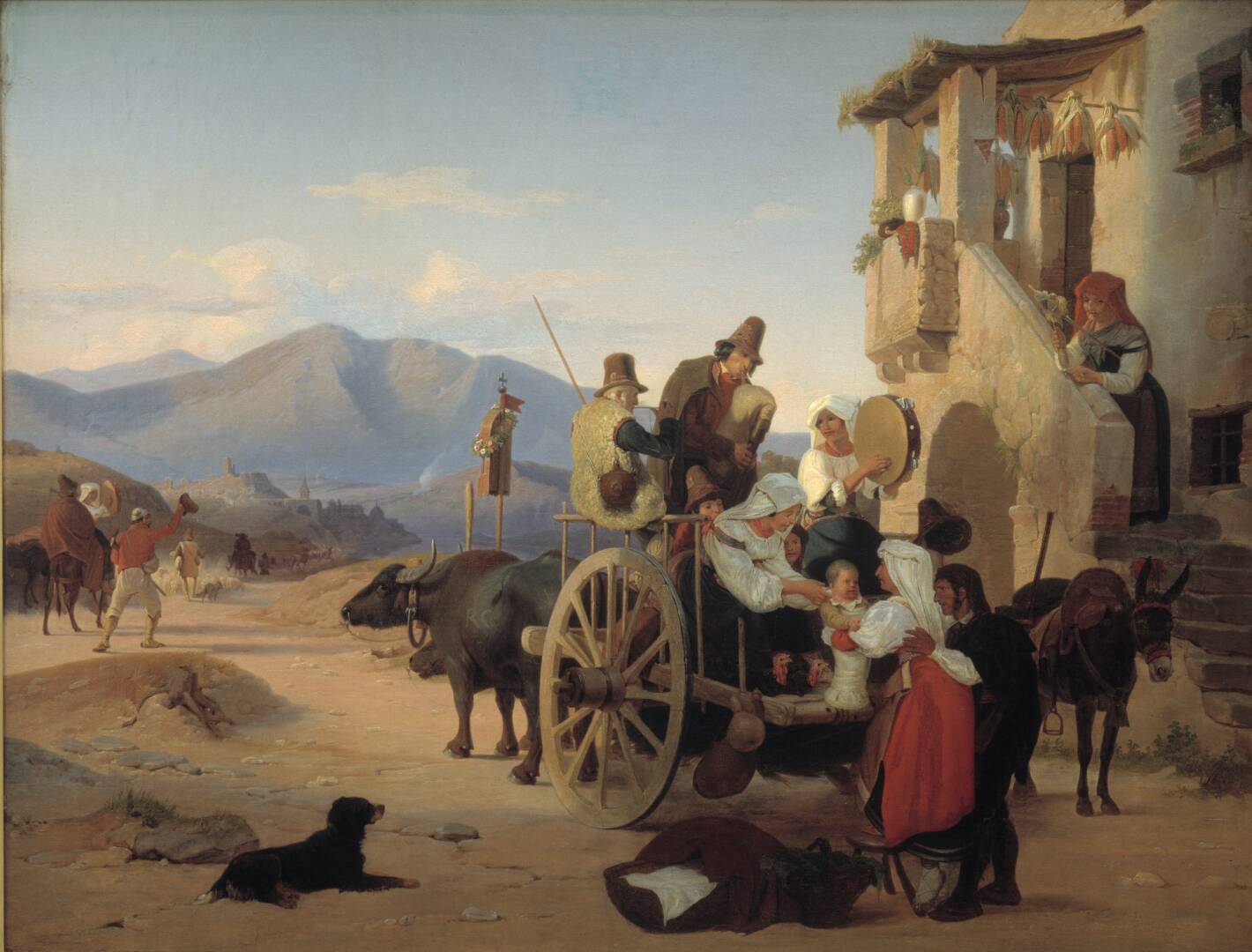 Roman Peasants Going to Market, by Jørgen V. Sonne, 1837