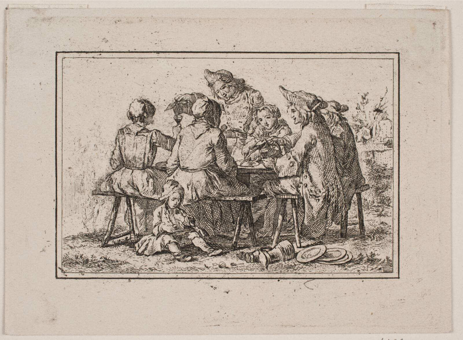 Et bondemåltid, Georg Haas, 1751-1817