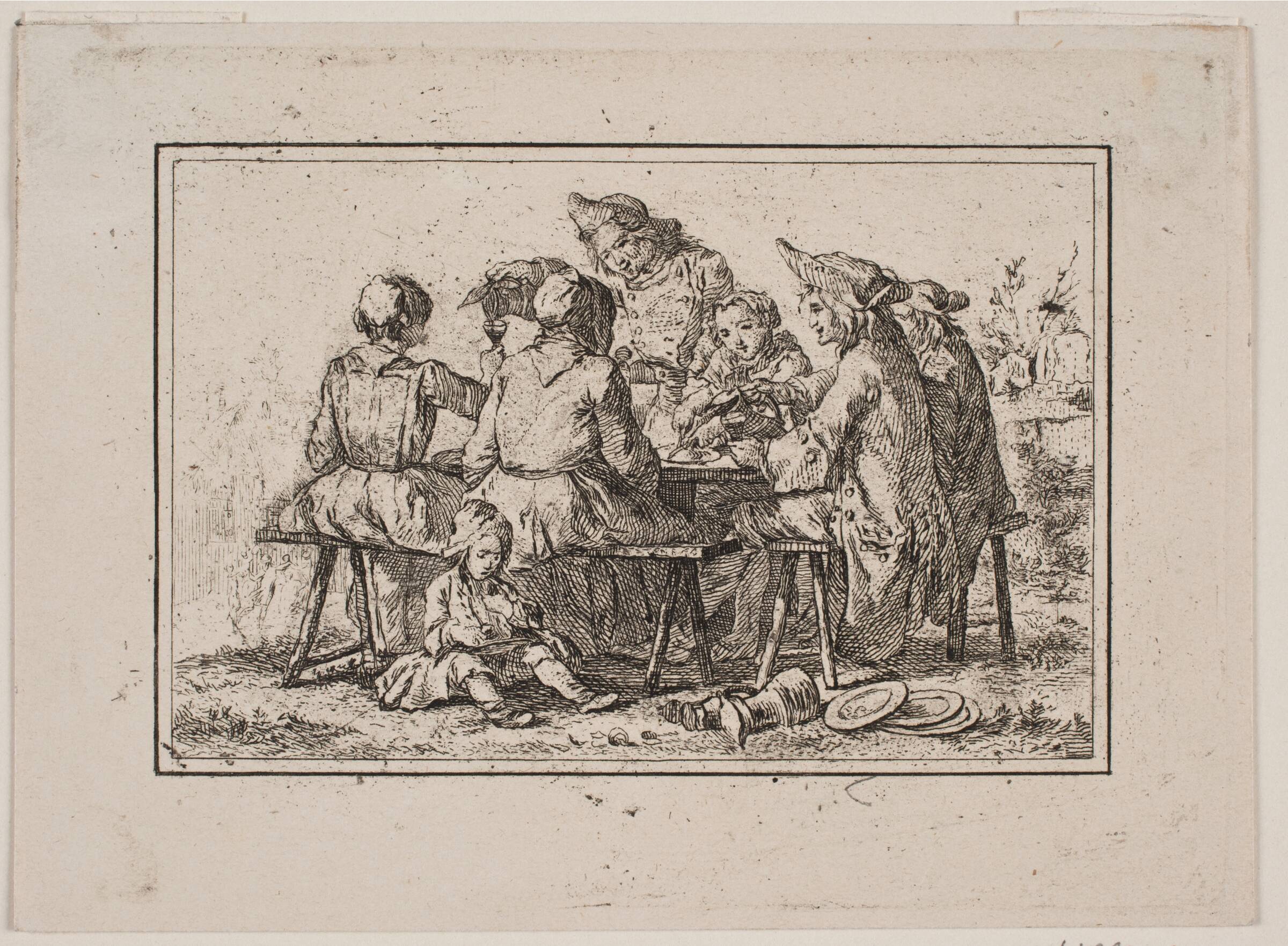 Et bondemåltid, Georg Haas, 1751-1817