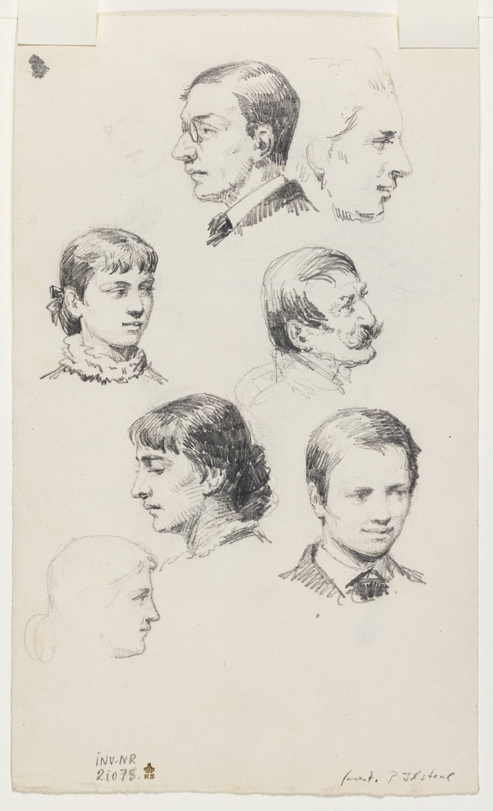 Syv portrætstudier, Carl Thomsen, 1880-1889