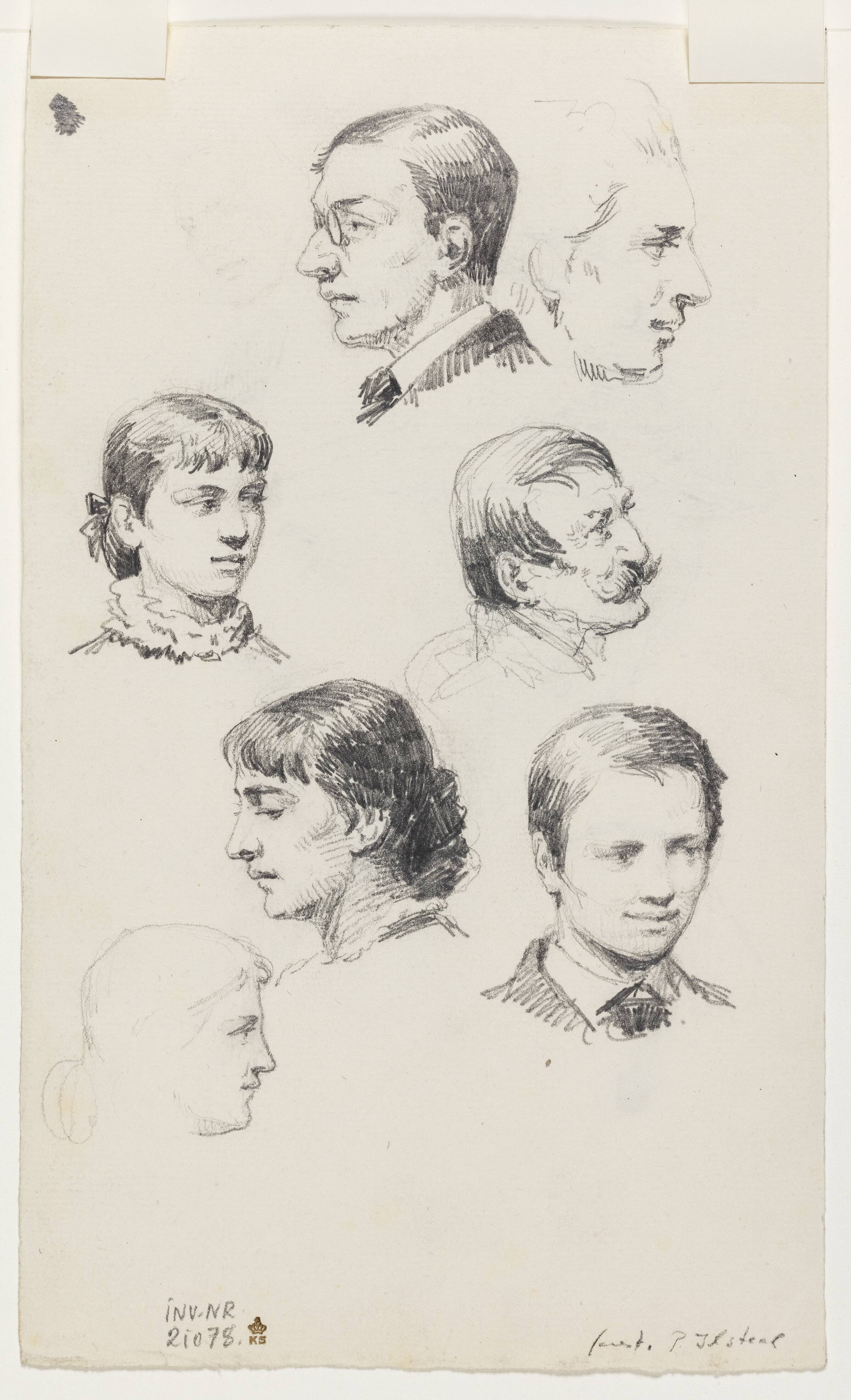 Syv portrætstudier, Carl Thomsen, 1880-1889