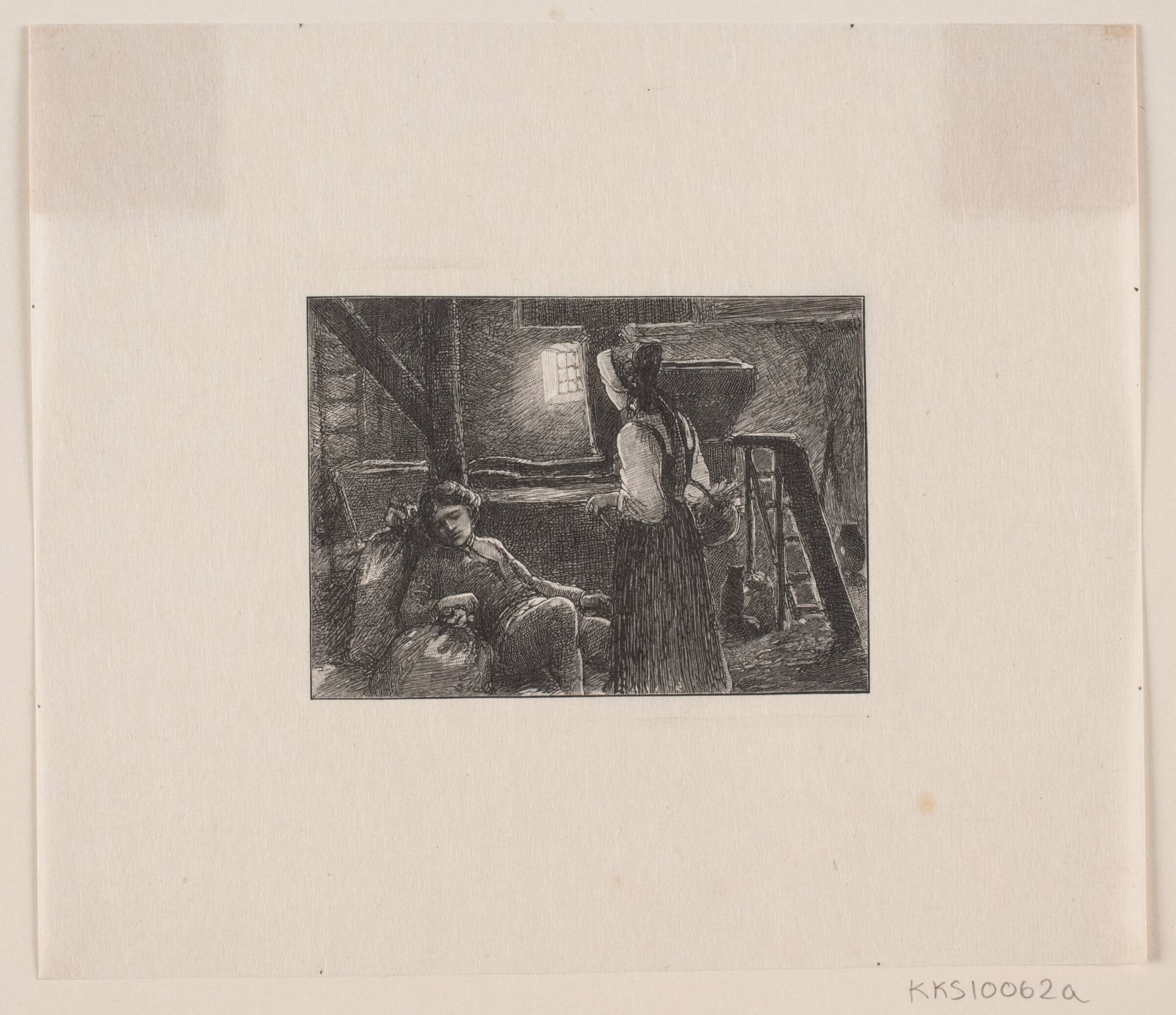 Illustration til "Hjortens flugt", Louis Sørensen, 1853-1902