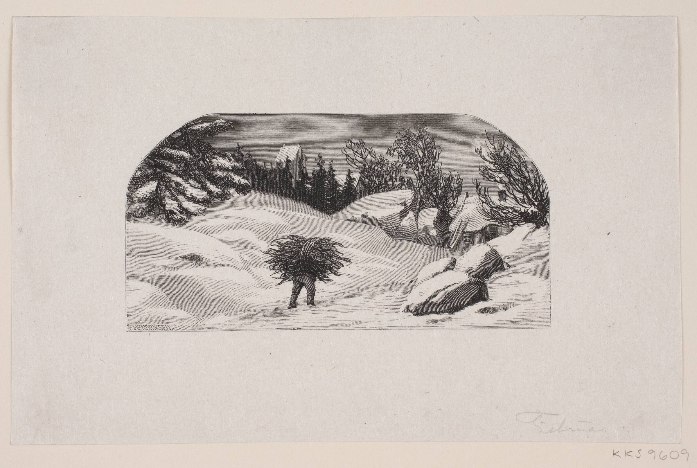 "Dansen i skoven". Illustration til 'Maanederne i Digt og Billede', Waldemar Bøhme, 1878