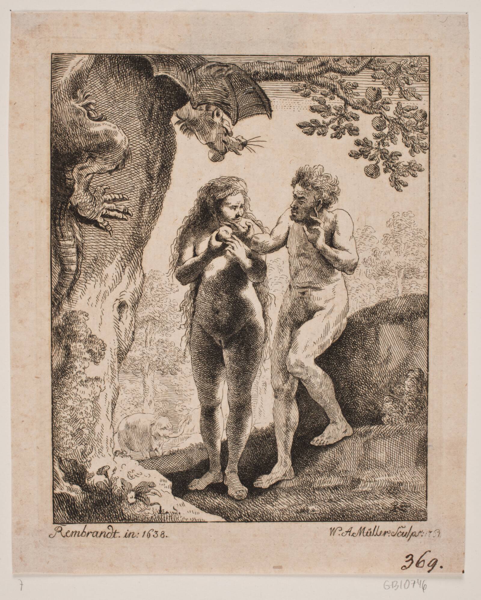 Adam og Eva, W.A. Müller, 1761