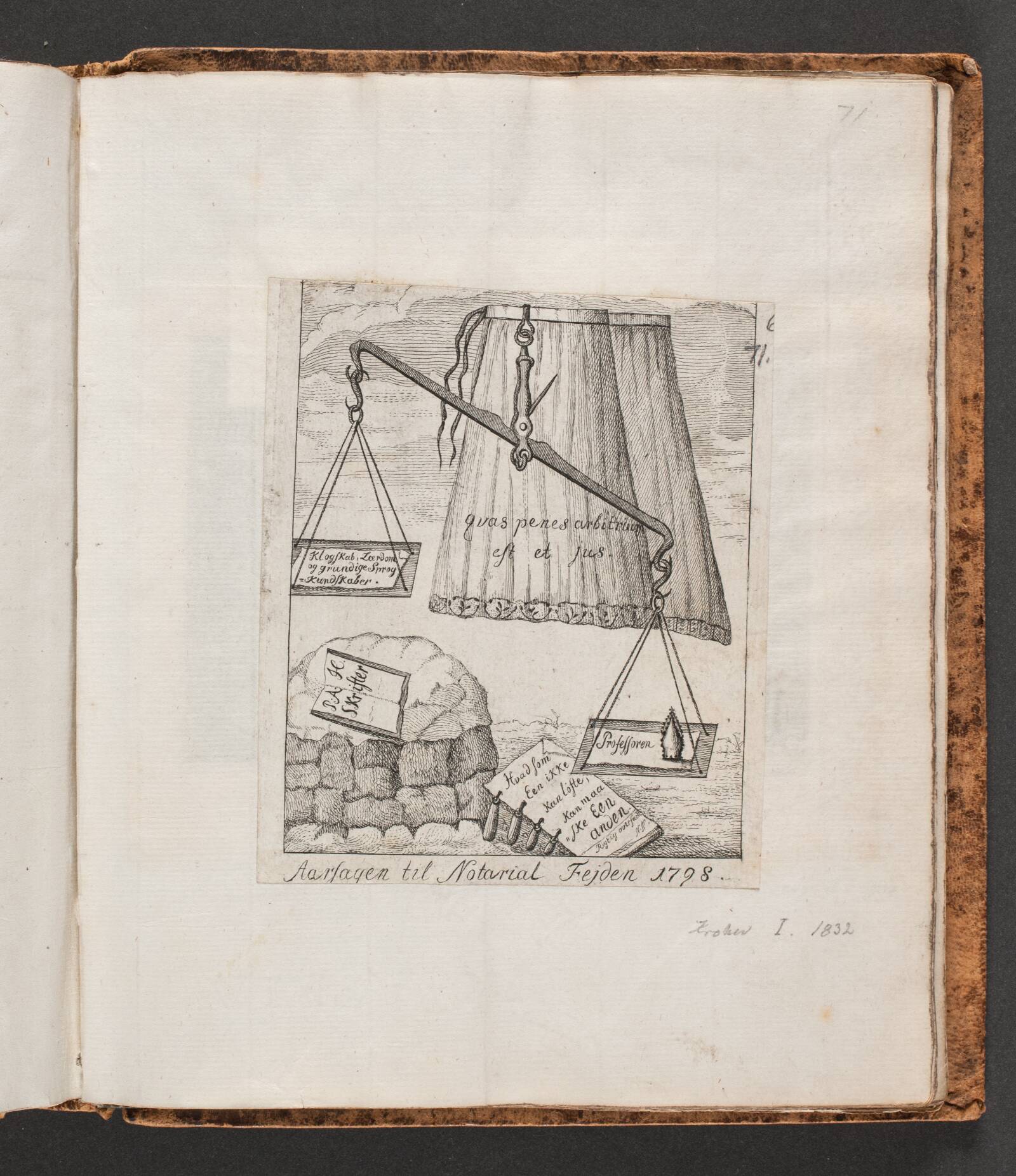 "Aarsagen til Notarial Fejden", Ubekendt, 1798