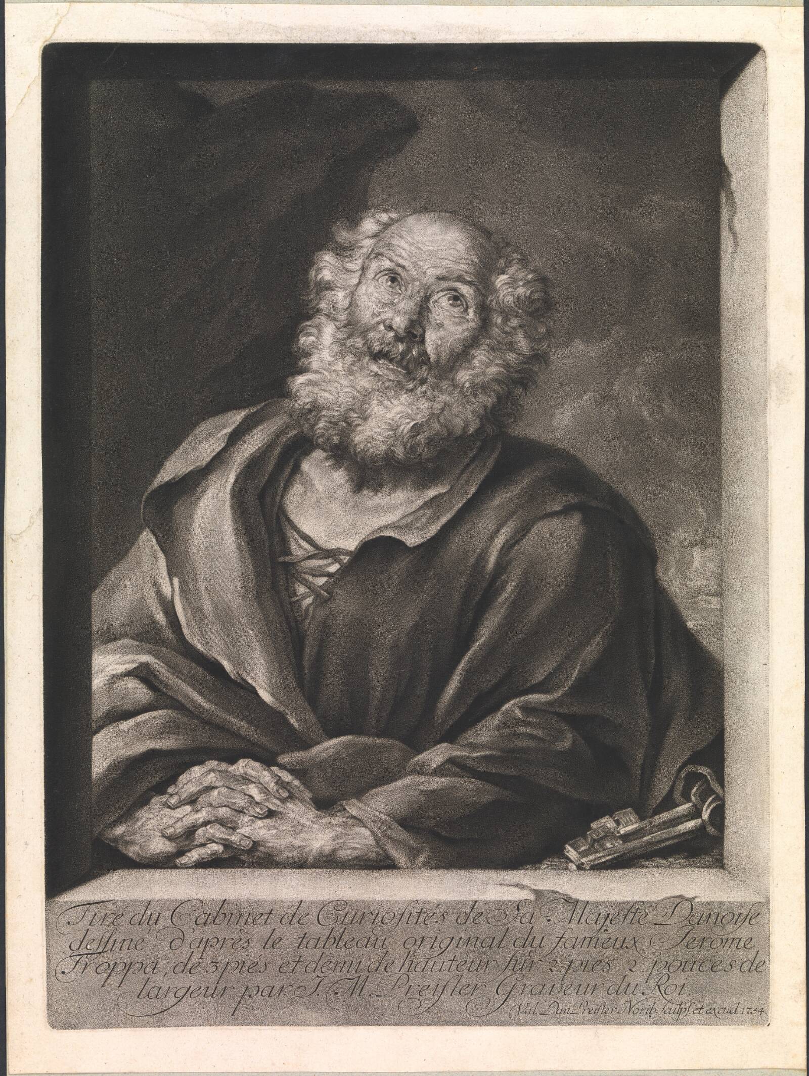 Den angrende Peter, Valentin Daniel Preisler, 1754