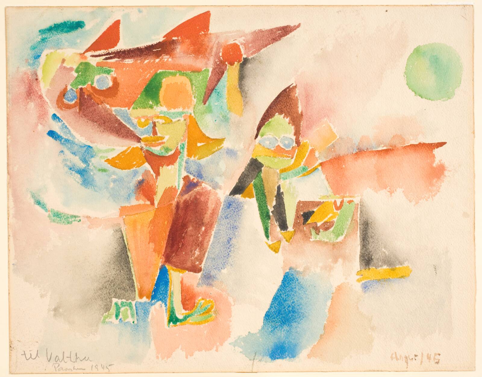 Komposition med didaskermotiv, Asger Jorn, 1945