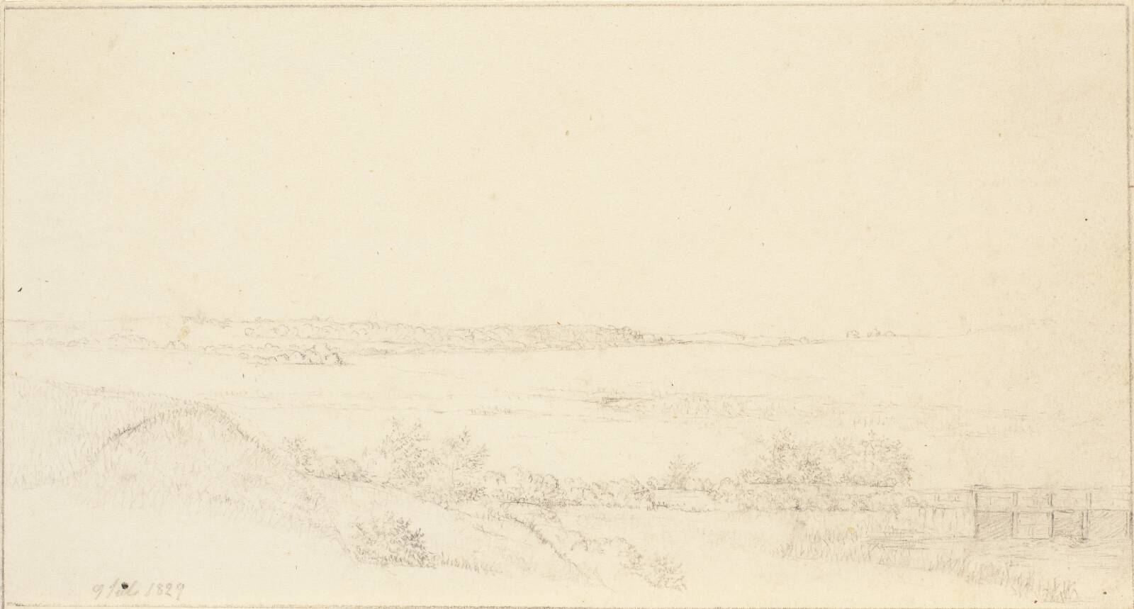 Landskab, Christen Købke, 1829
