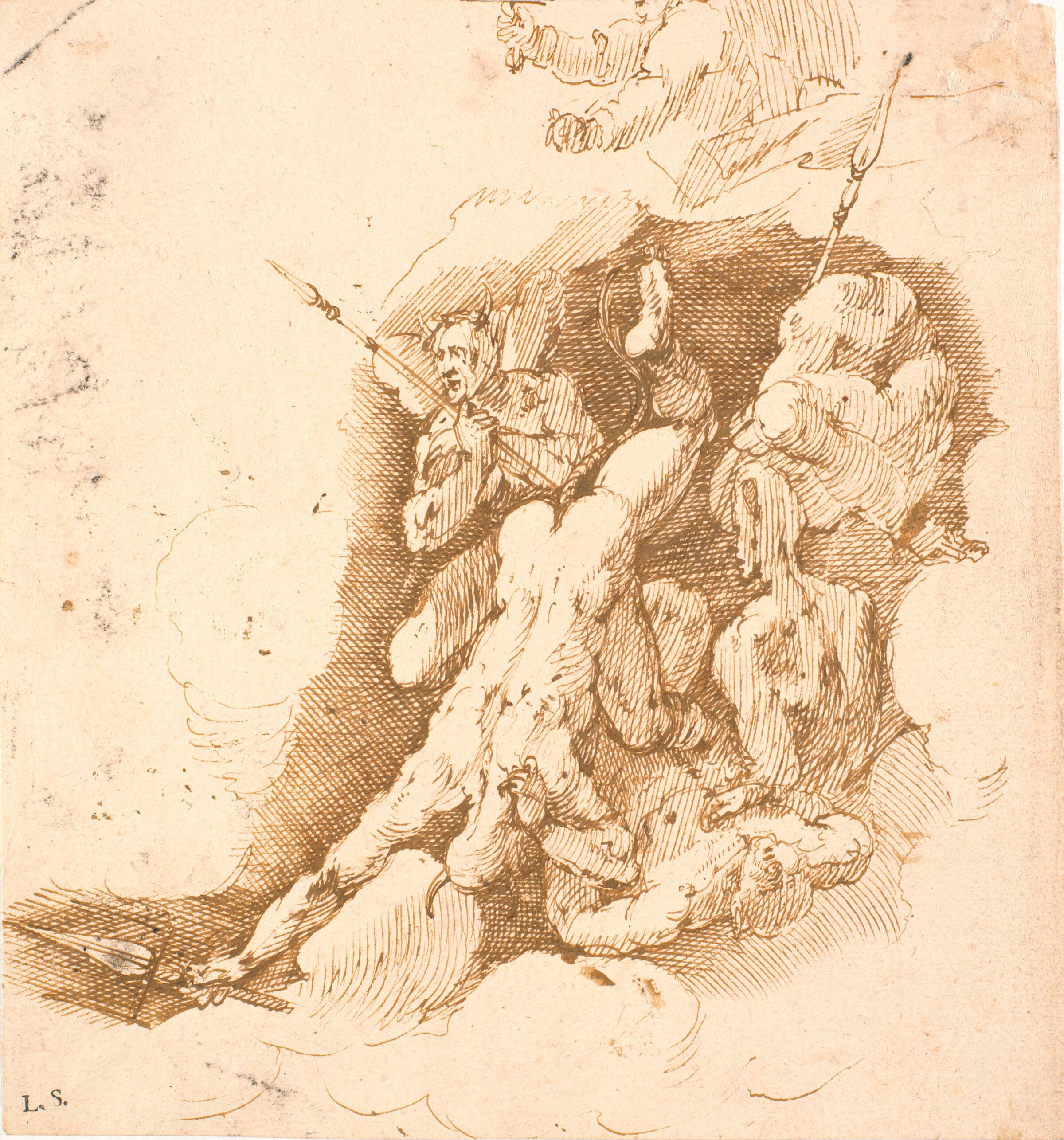 Faldne engle (fra en dommedagskomposition), Frantz Clein, 1582-1658