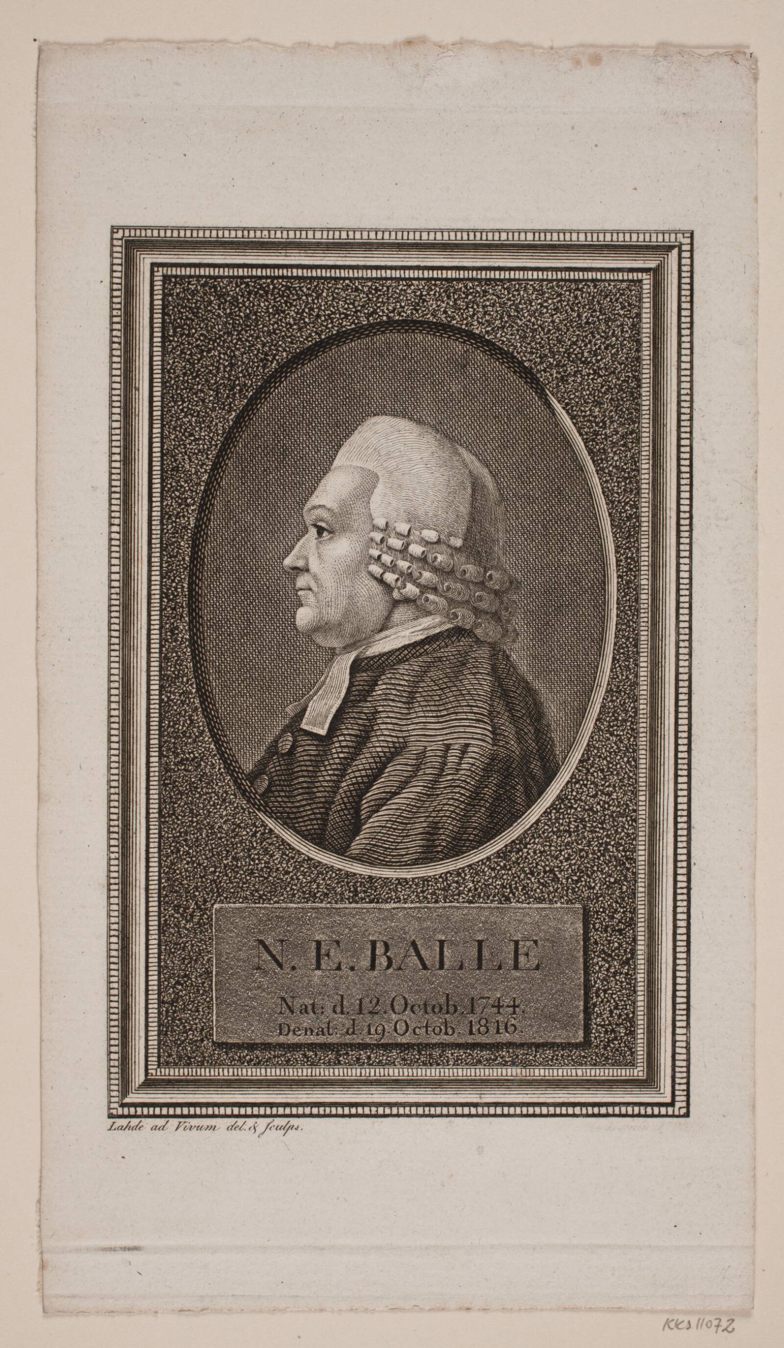 N. E. Balle, Gerhard Ludvig Lahde, 1816