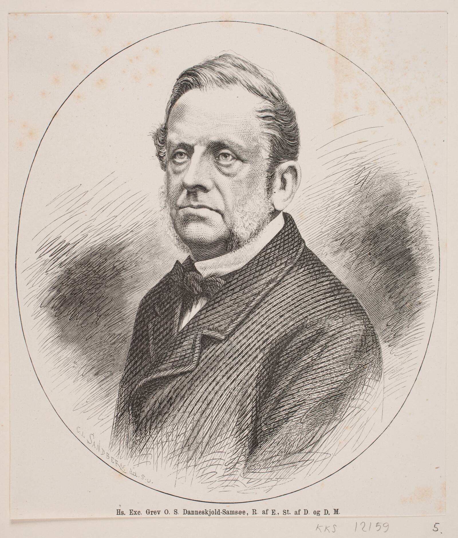 O. S. Danneskjold-Samsøe, Carl Leonard Sandberg, 1874