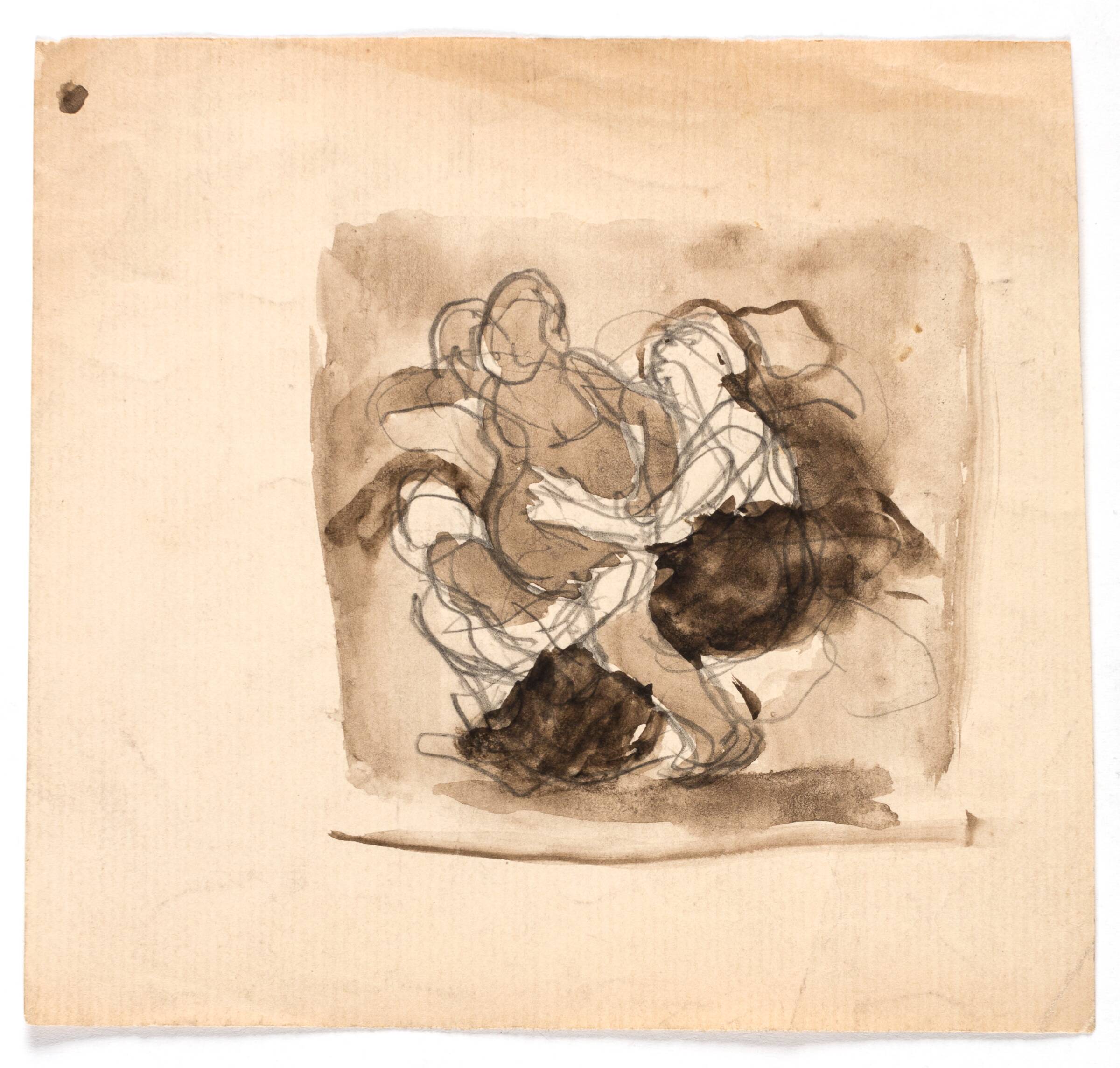 Studie til "To kvinder slås om en mand", Oluf Hartmann, 1879-1910