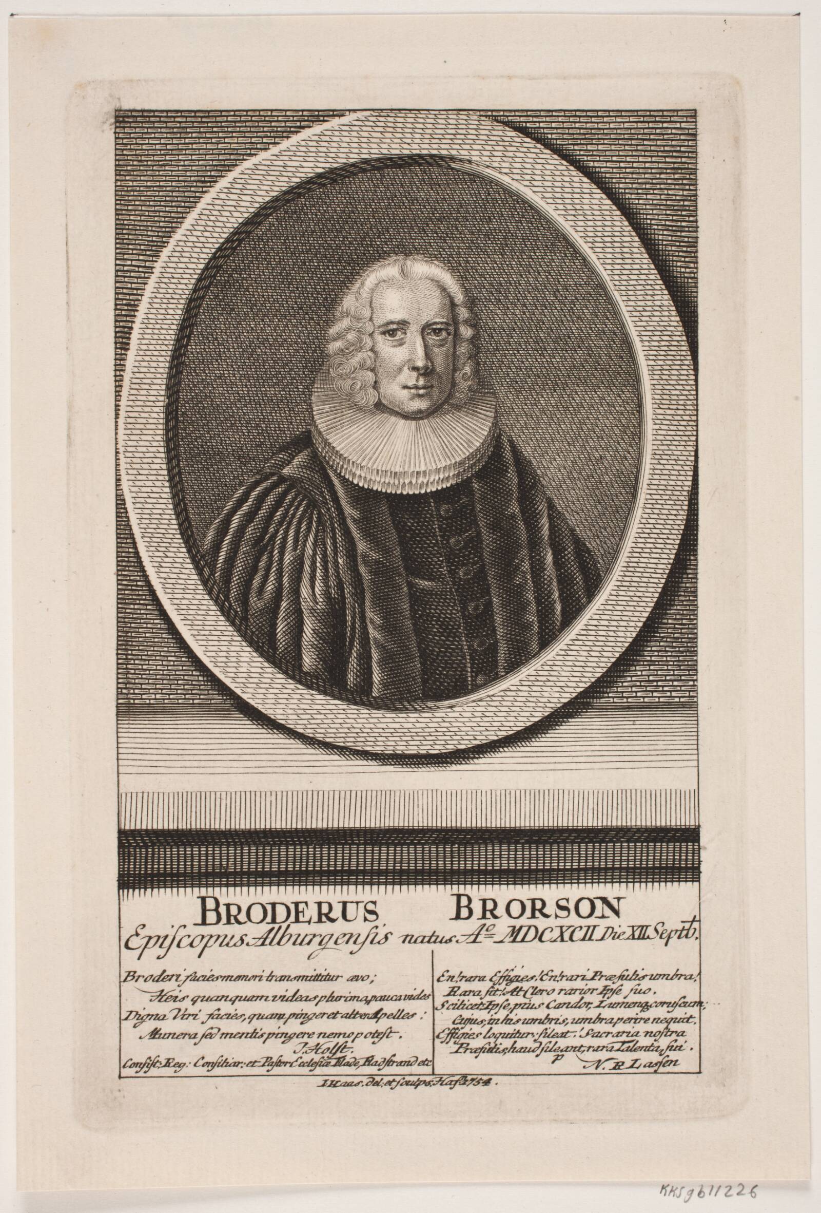 Biskop Broder Brorson, Jonas Haas, 1754