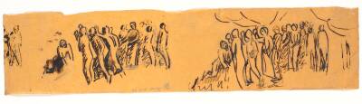 Kompositionsudkast til maleriet "Den blinde ved vejen råber efter Kristus", 1910