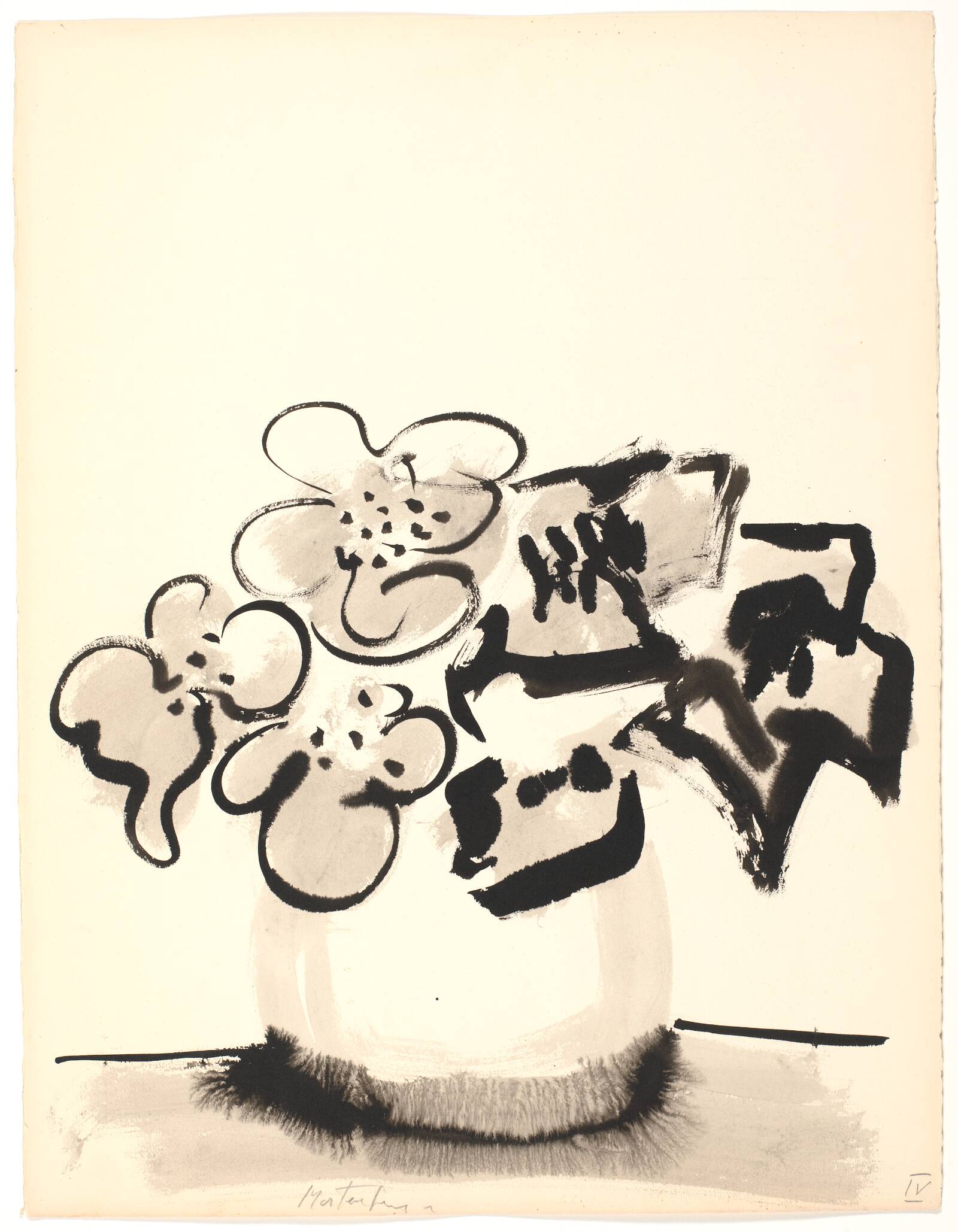 Blomster i vase, Richard Mortensen, 1963-1965