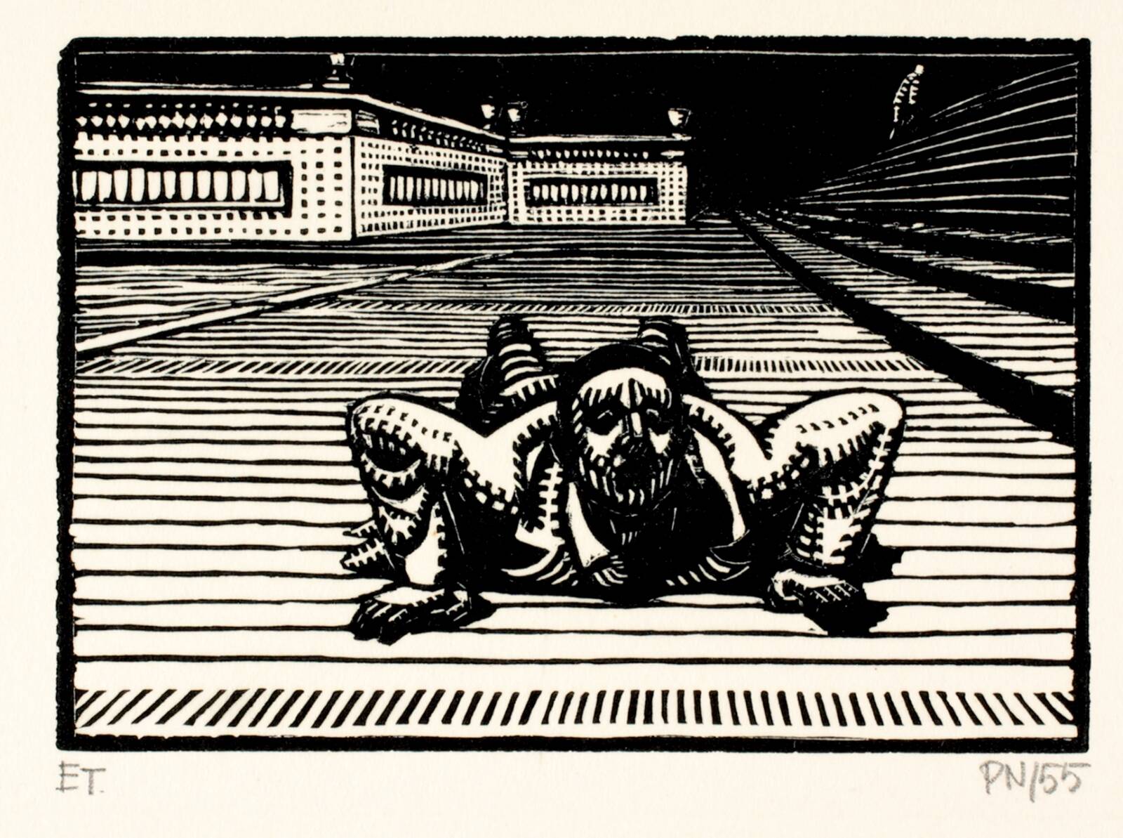 Bunden, Palle Nielsen, 1955