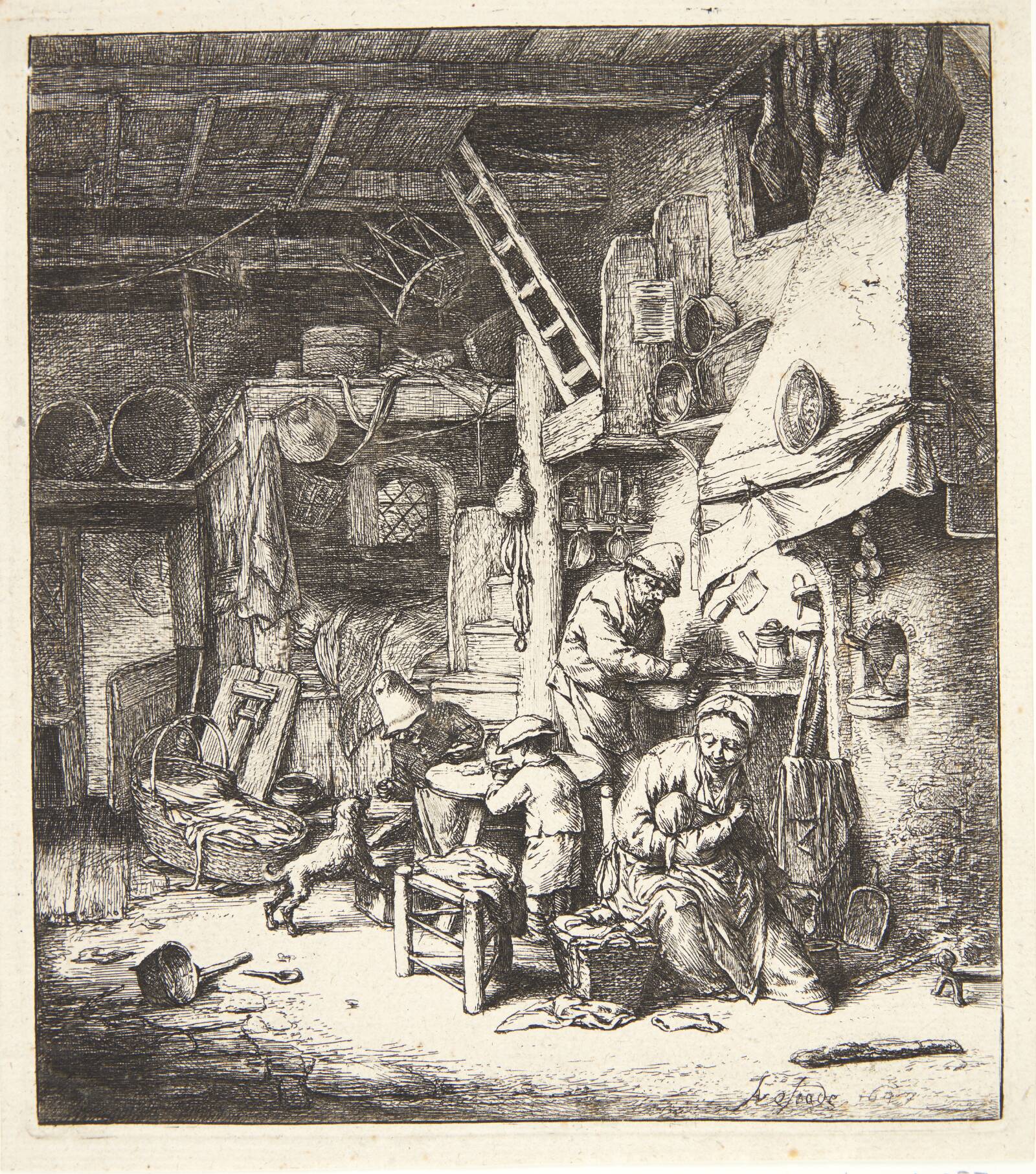 Familien, Adriaen van Ostade, 1647