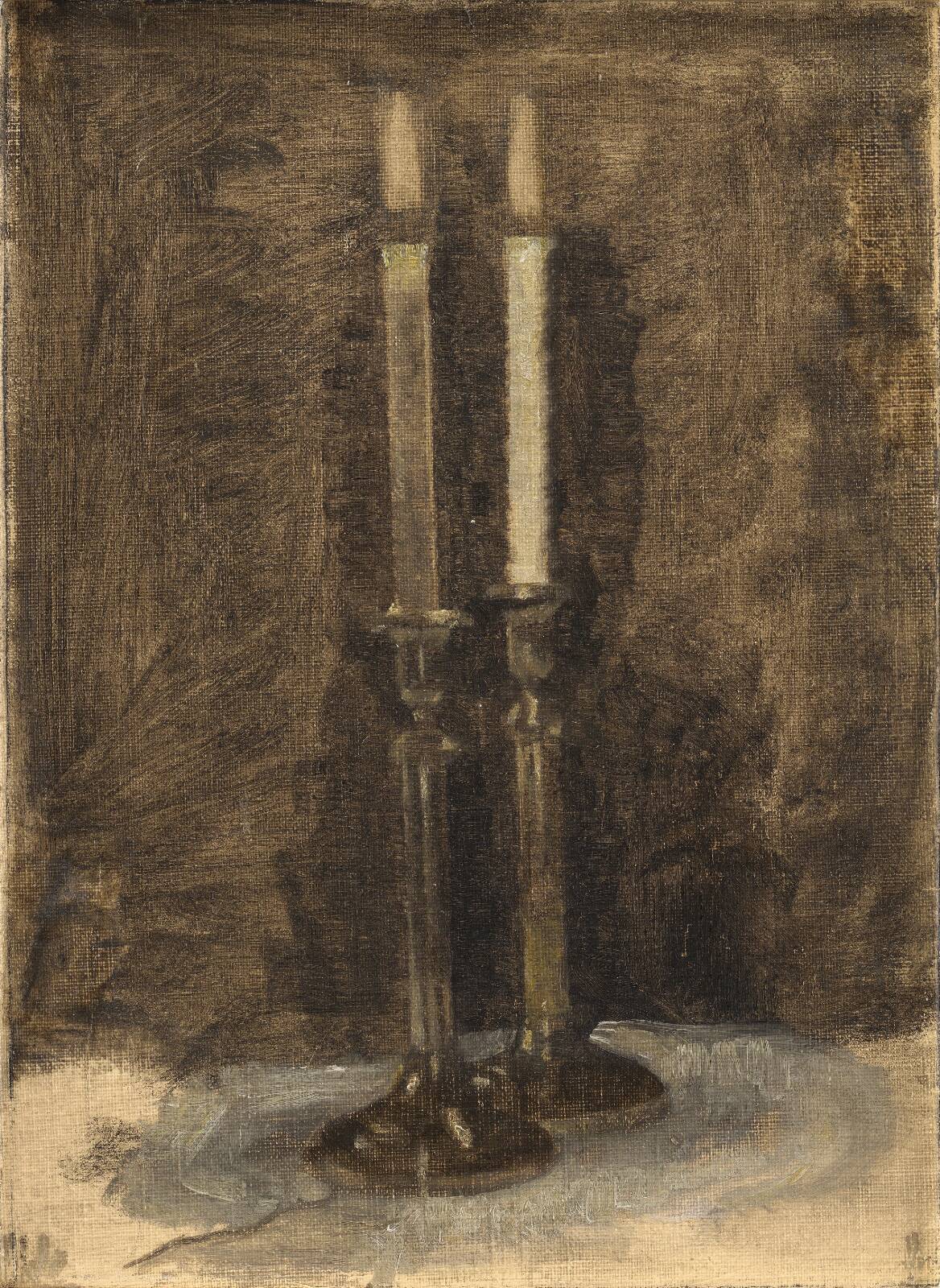 To lys på et bord, by Vilhelm Hammershøi, 1901