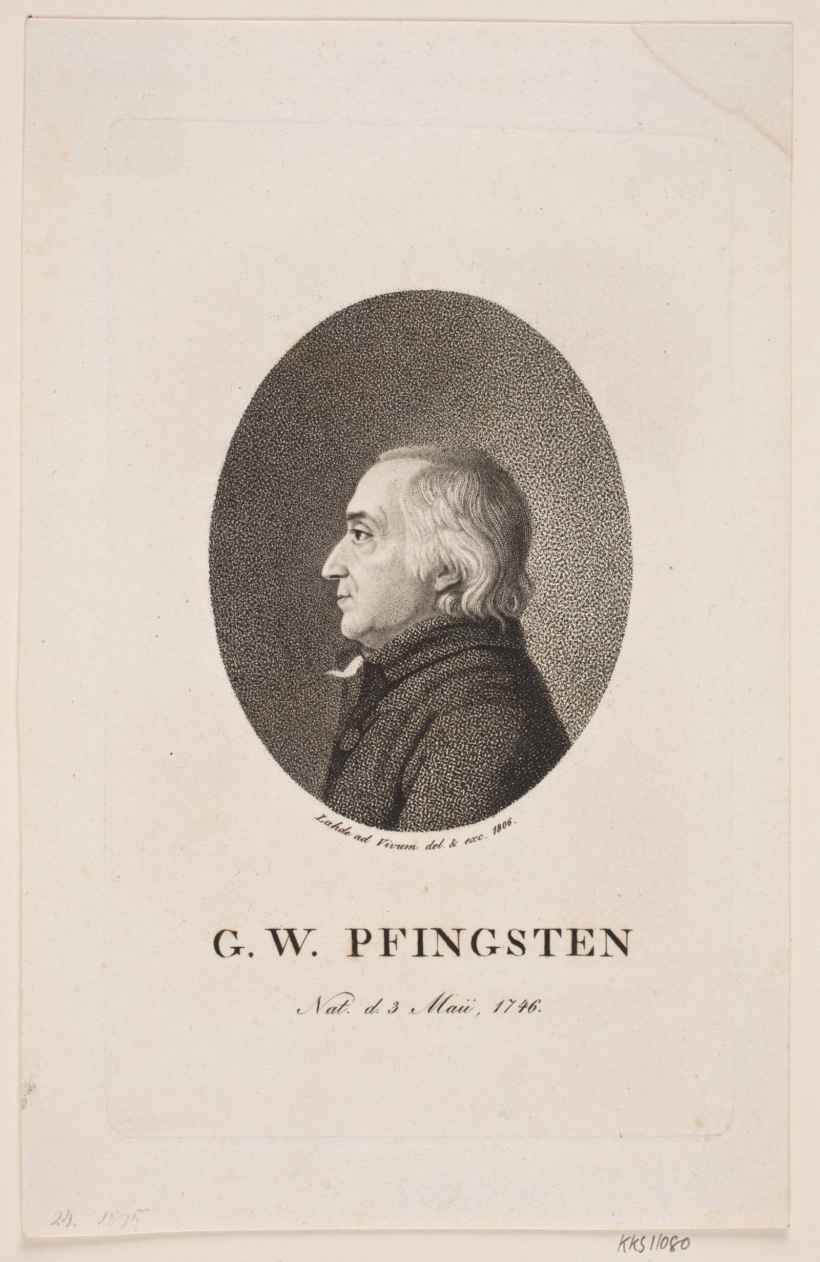 G. W. Pfingsten, Gerhard Ludvig Lahde, 1806