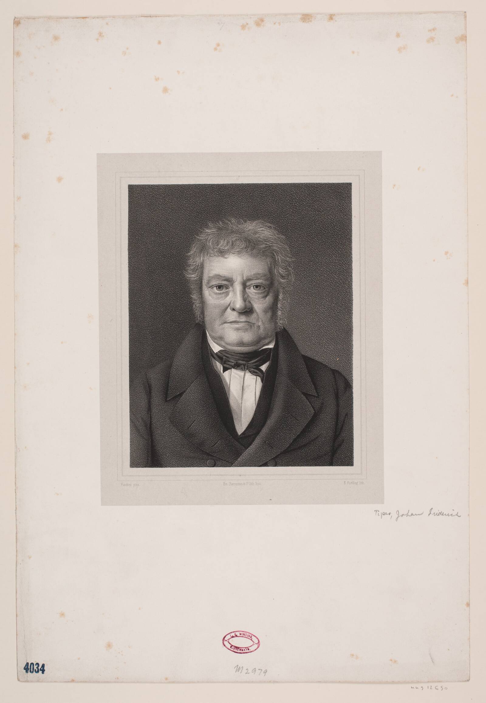 J.F.V. Piper, Edvard Fortling, 1855