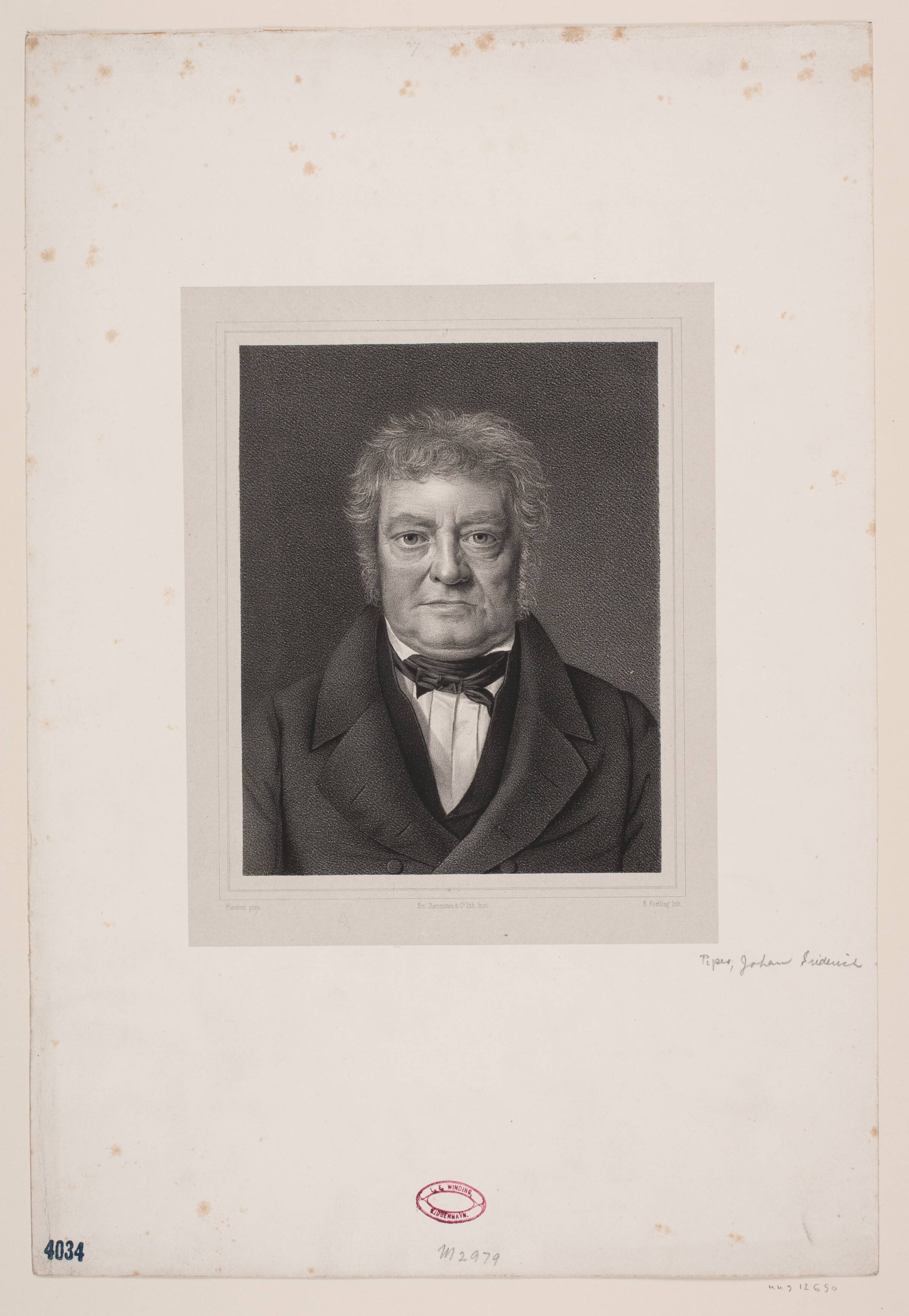 J.F.V. Piper, Edvard Fortling, 1855