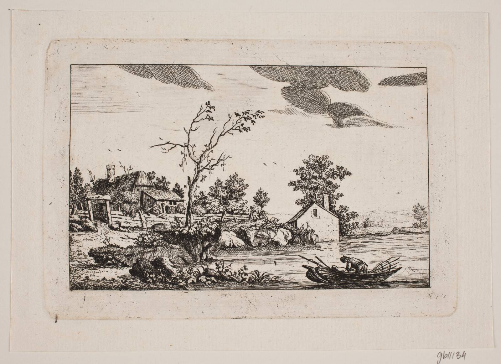 Landskab ved en sø, Johan Bülow, 1751-1828