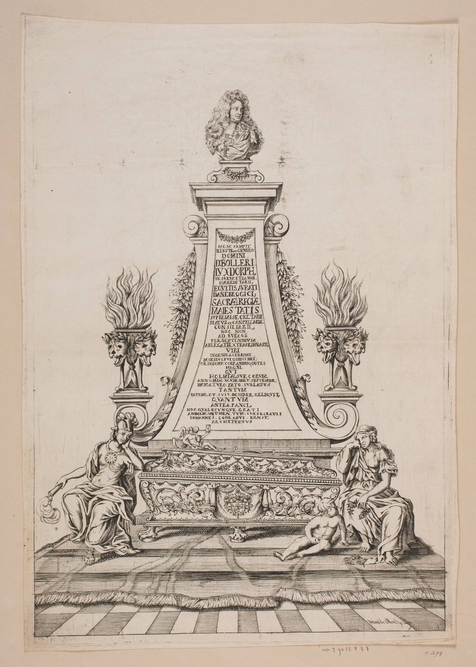 Bolle Luxdorphs monument, Heinrich Otten, 1698-1747