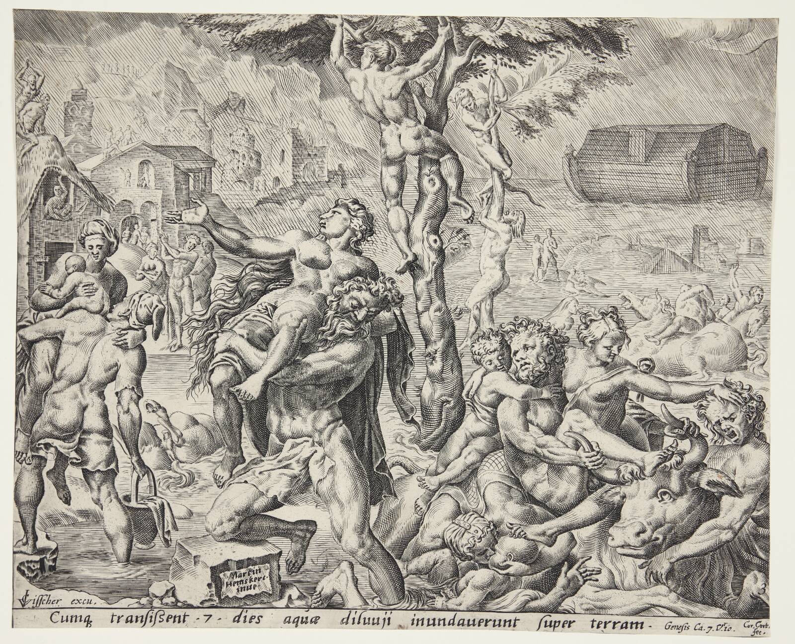 Syndfloden, Cornelis Cort, 1559