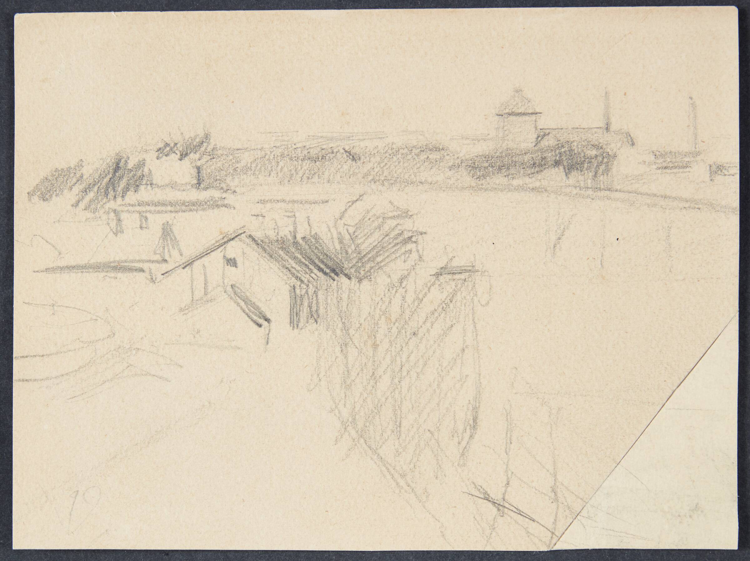 Landskab med å, Albert Gottschalk, 1866-1906