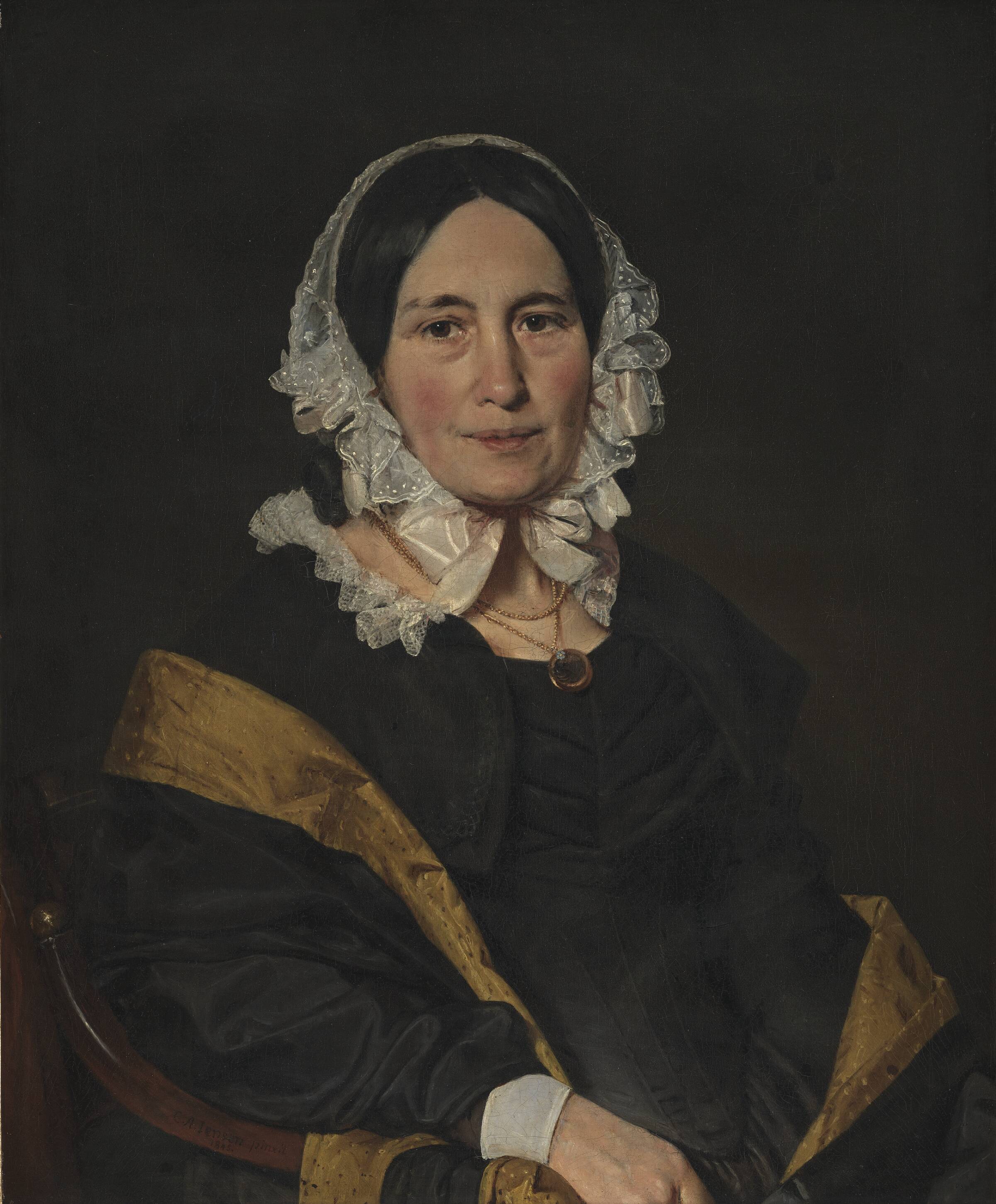 Cathrine Jensen, f. Lorenzen, kunstnerens hustru, C.A. Jensen, 1845