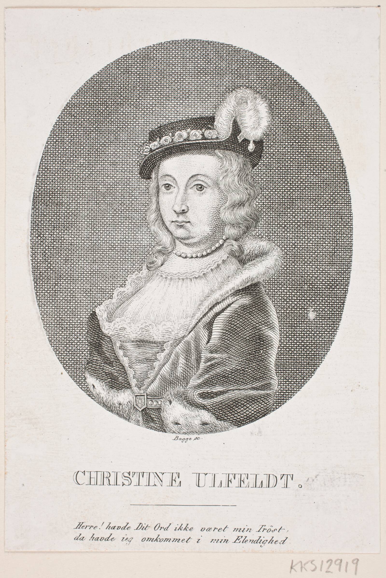 Christine Ulfeldt, Oluf Olufsen Bagge, 1827