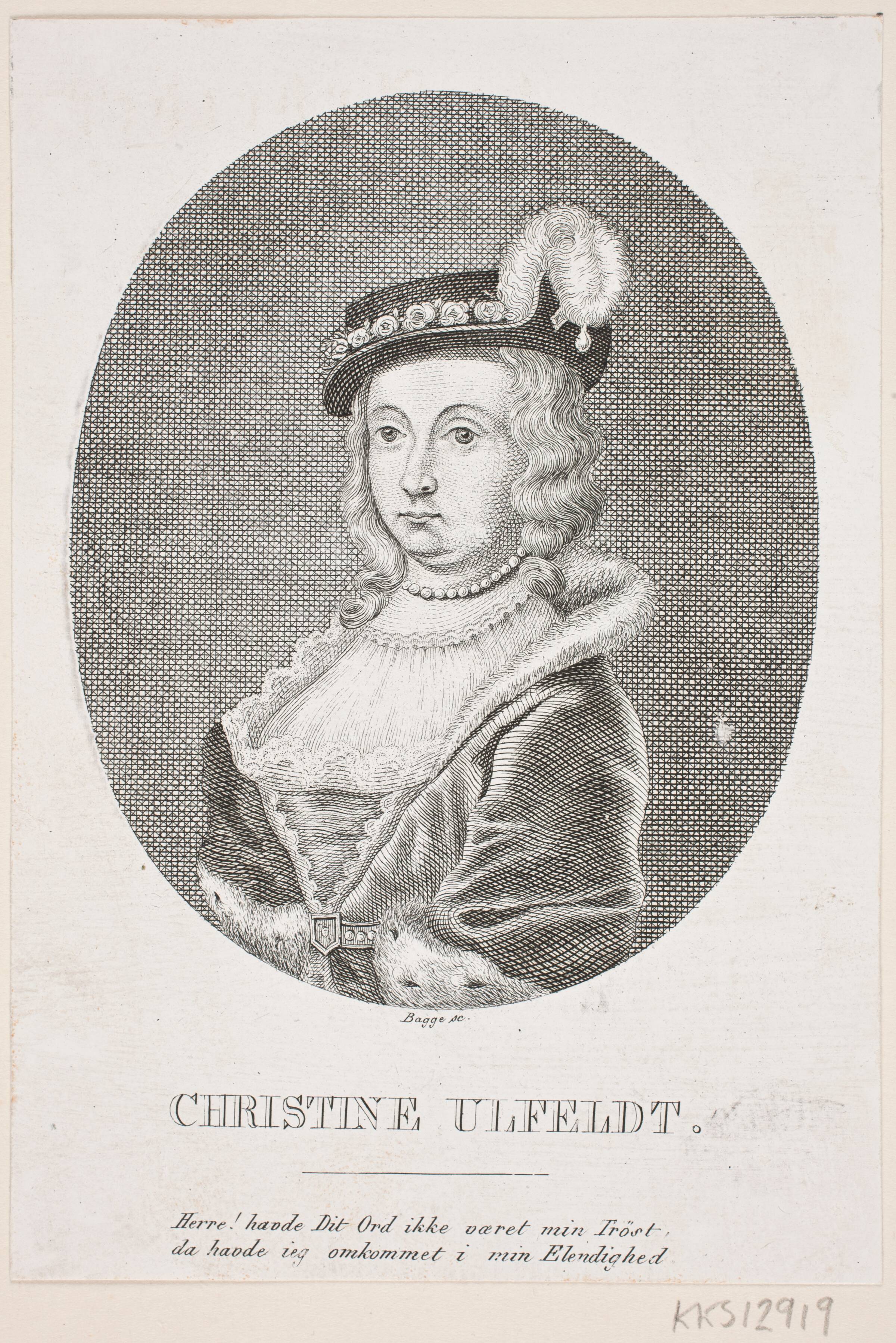 Christine Ulfeldt, Oluf Olufsen Bagge, 1827