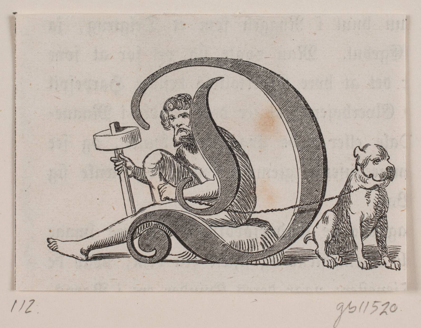 Initialet D fra fabricius' Danmarkshistorie, Södergren, 1800-1899