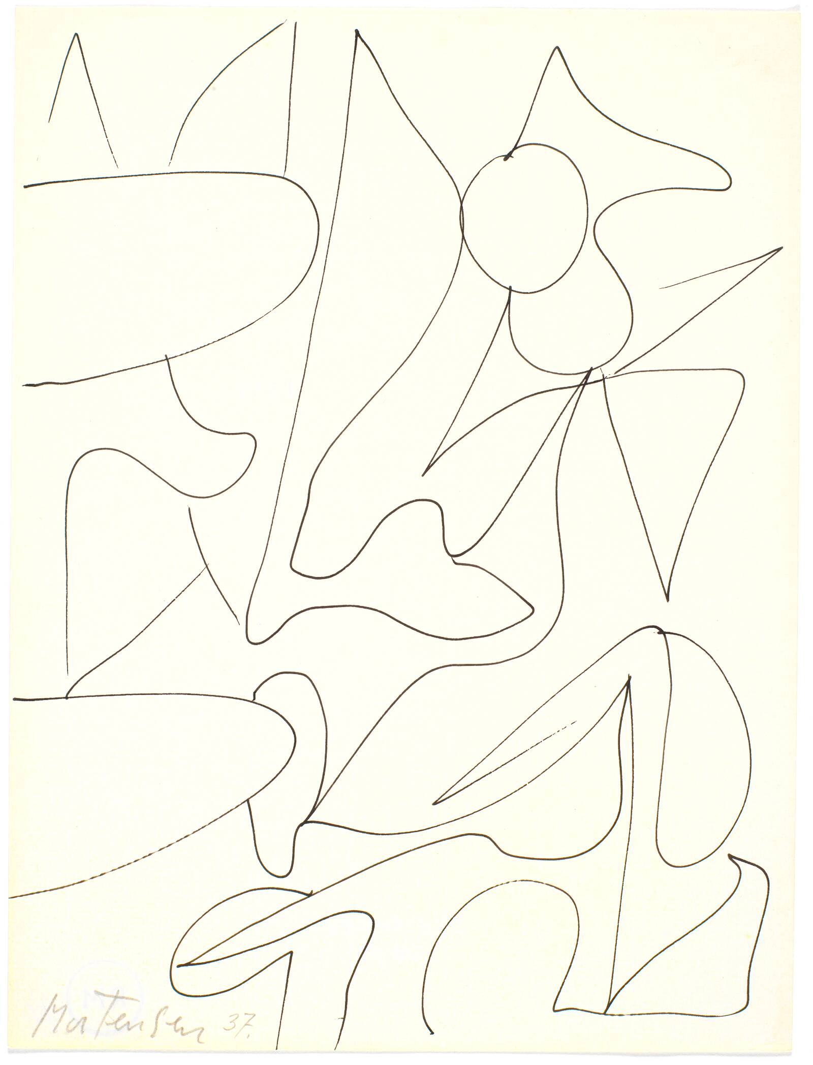 Botanisk komposition, Richard Mortensen, 1938-1940
