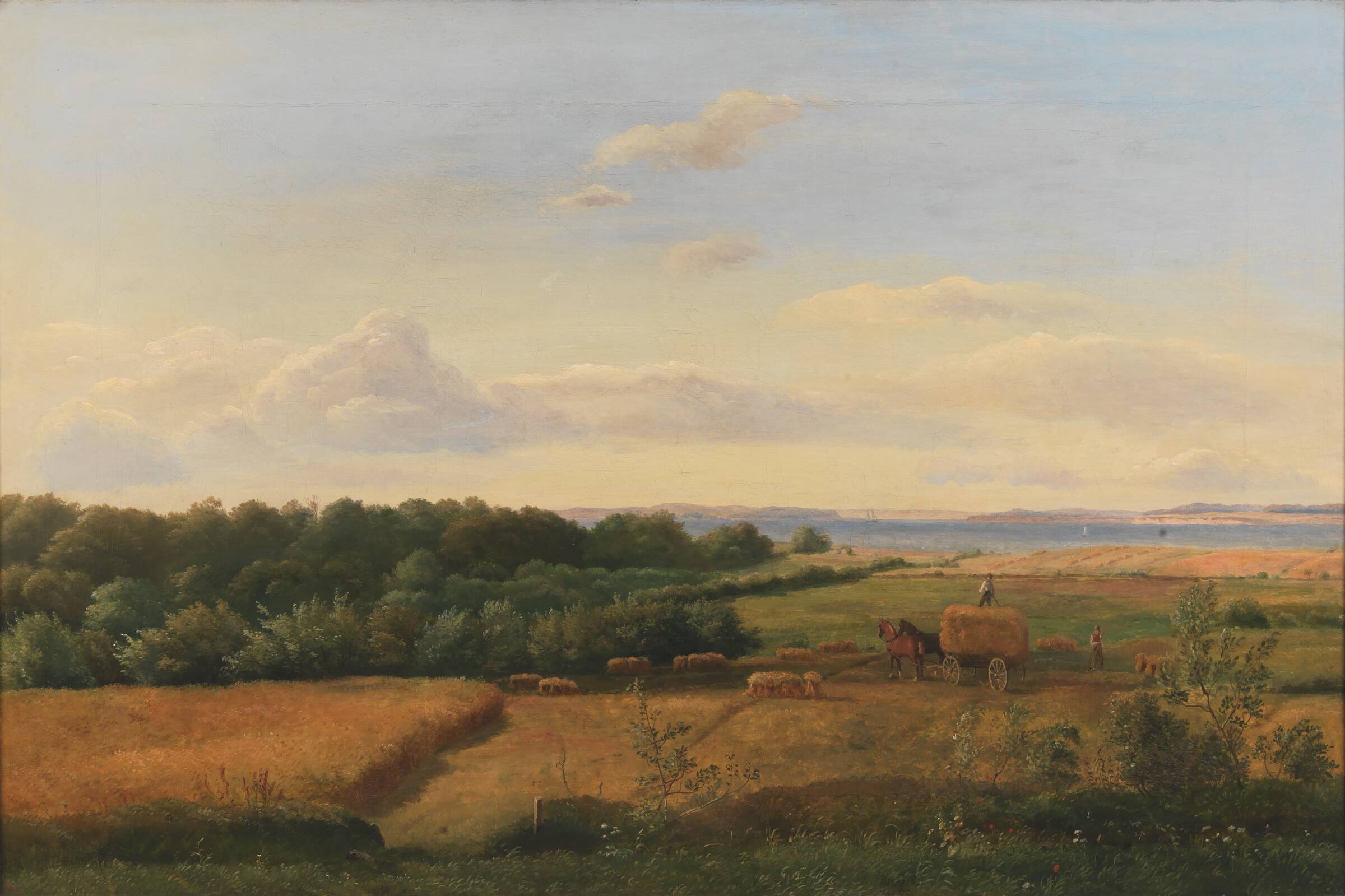 Høstlandskab med udsigt til Wedellsborghoved, Dankvart Dreyer, 1846