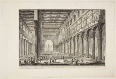 Det indre af kirken San Paolo fuori le Mura, Rom