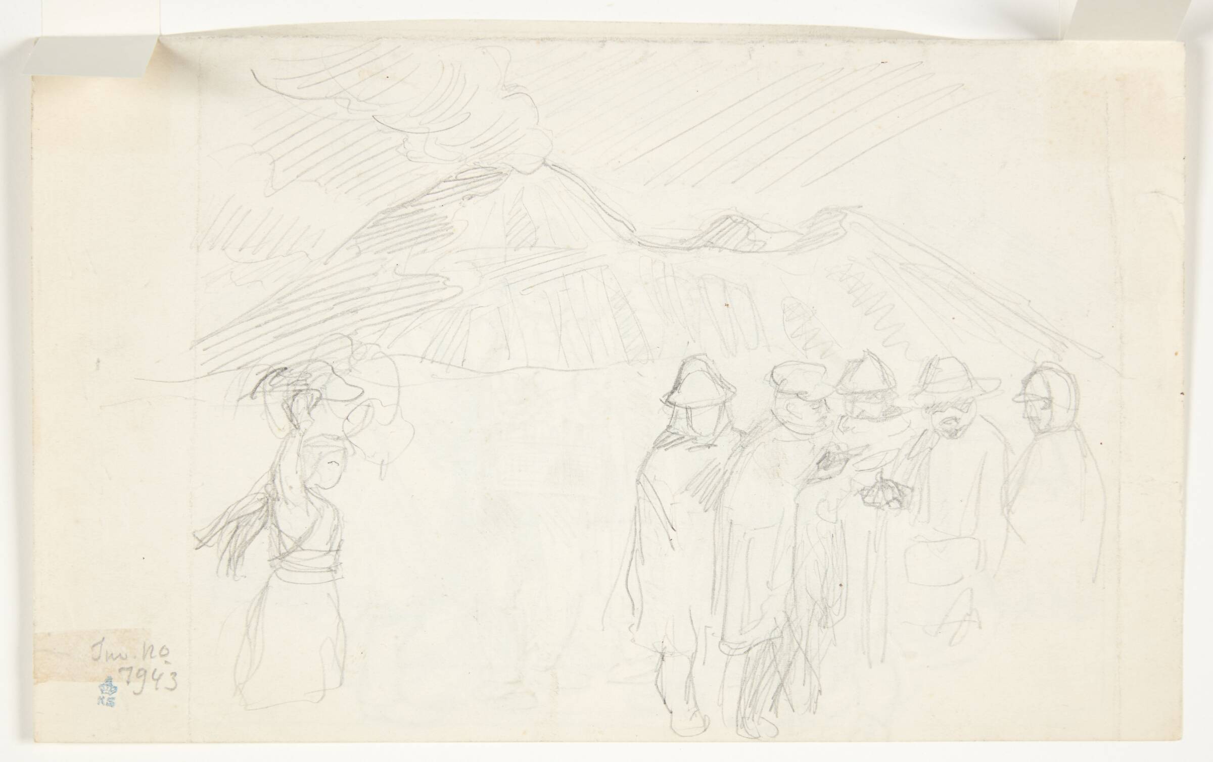 Italienske landboere handler med en bissekræmmer, Peter Hansen, 1911-1915