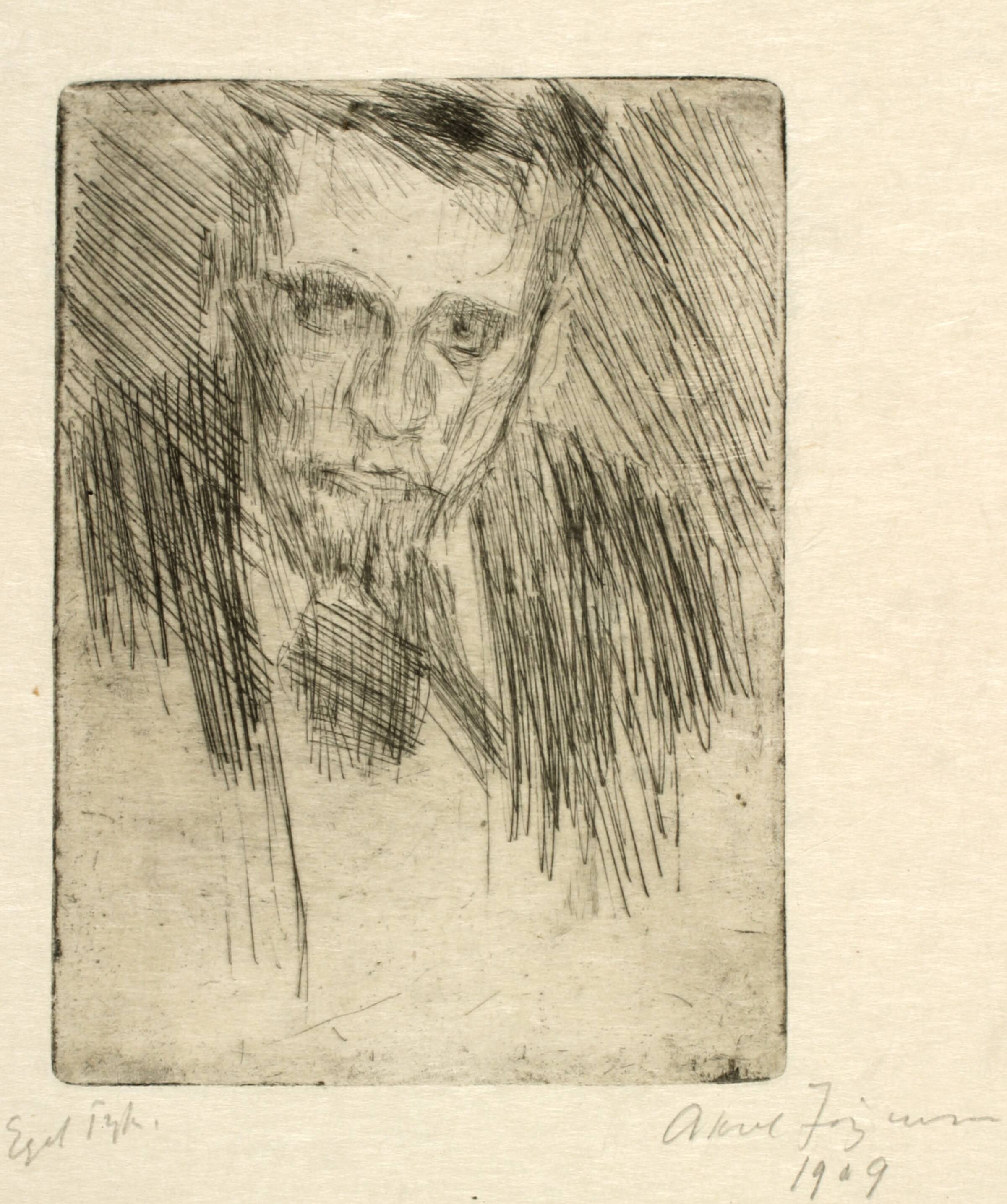 Portræt af maleren Vilhelm Wils, Aksel Jørgensen, 1909