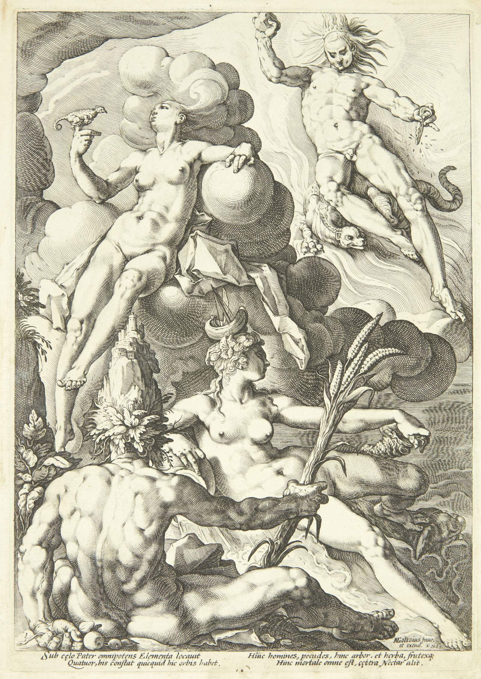 De fire elementer, Jacob Matham, 1588