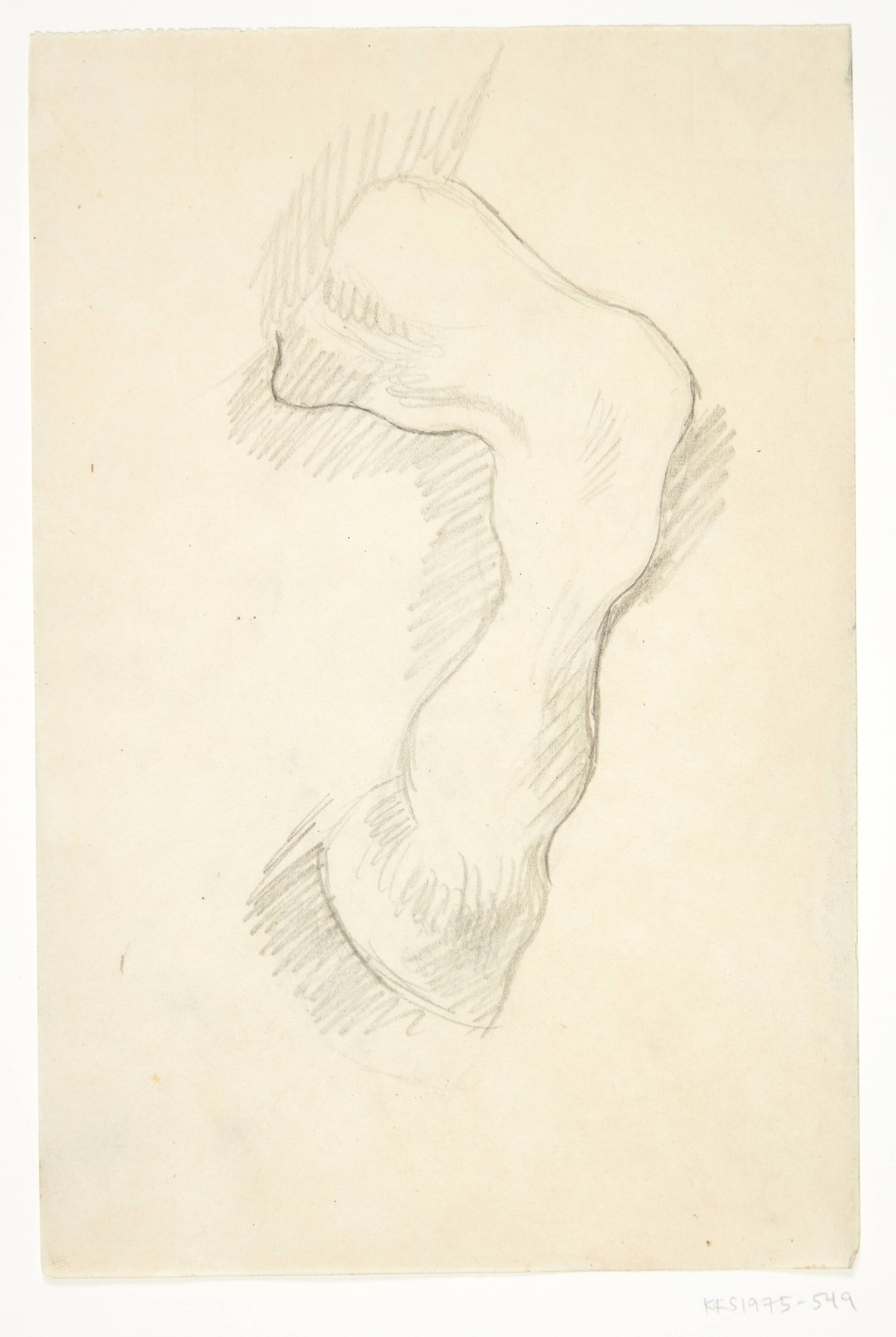 Forben af en hest. Kompositionsskitse til P. Uccellos "La Battaglia", William Scharff, 1901-1959