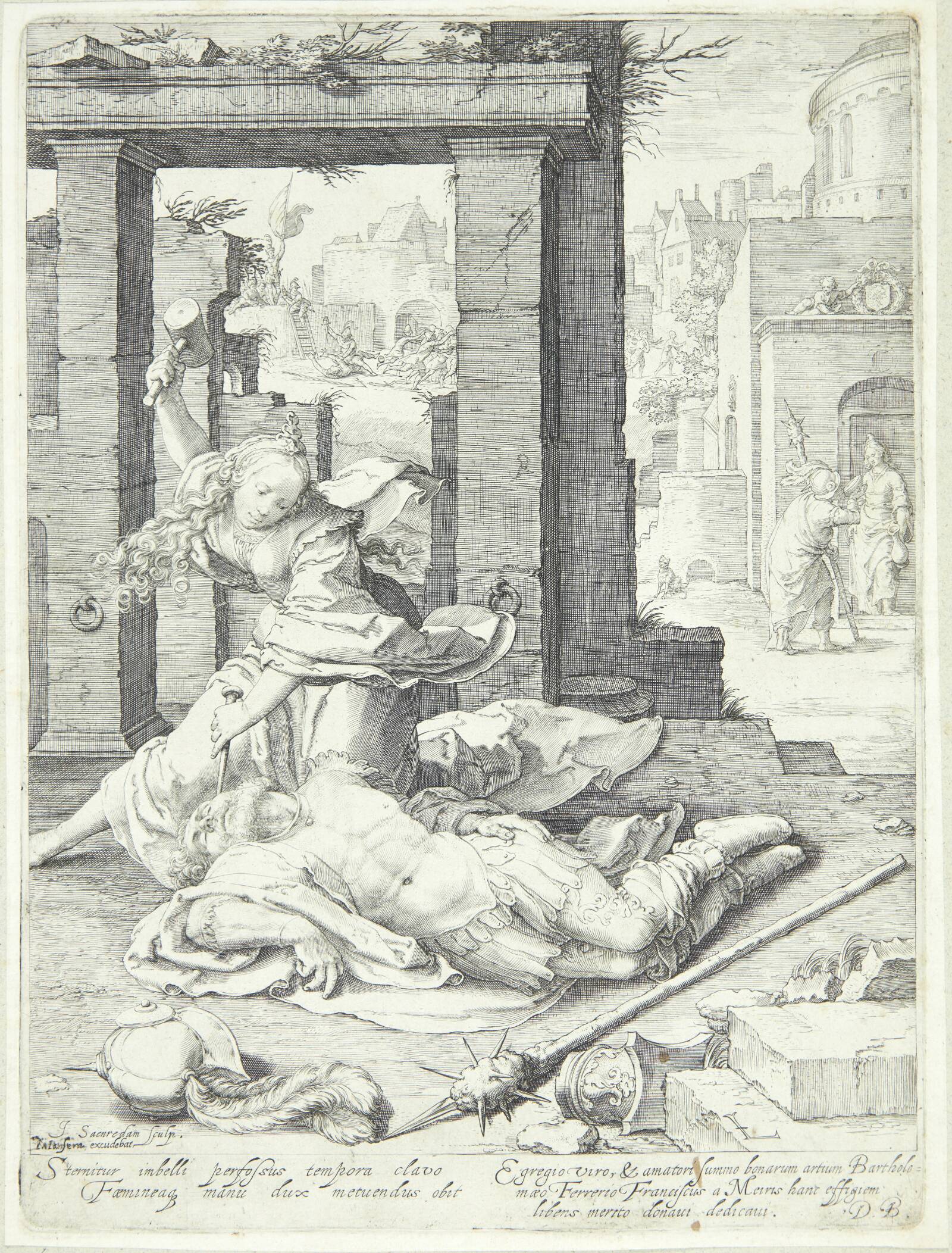 Jael og Sisera, Jan Saenredam, 1600