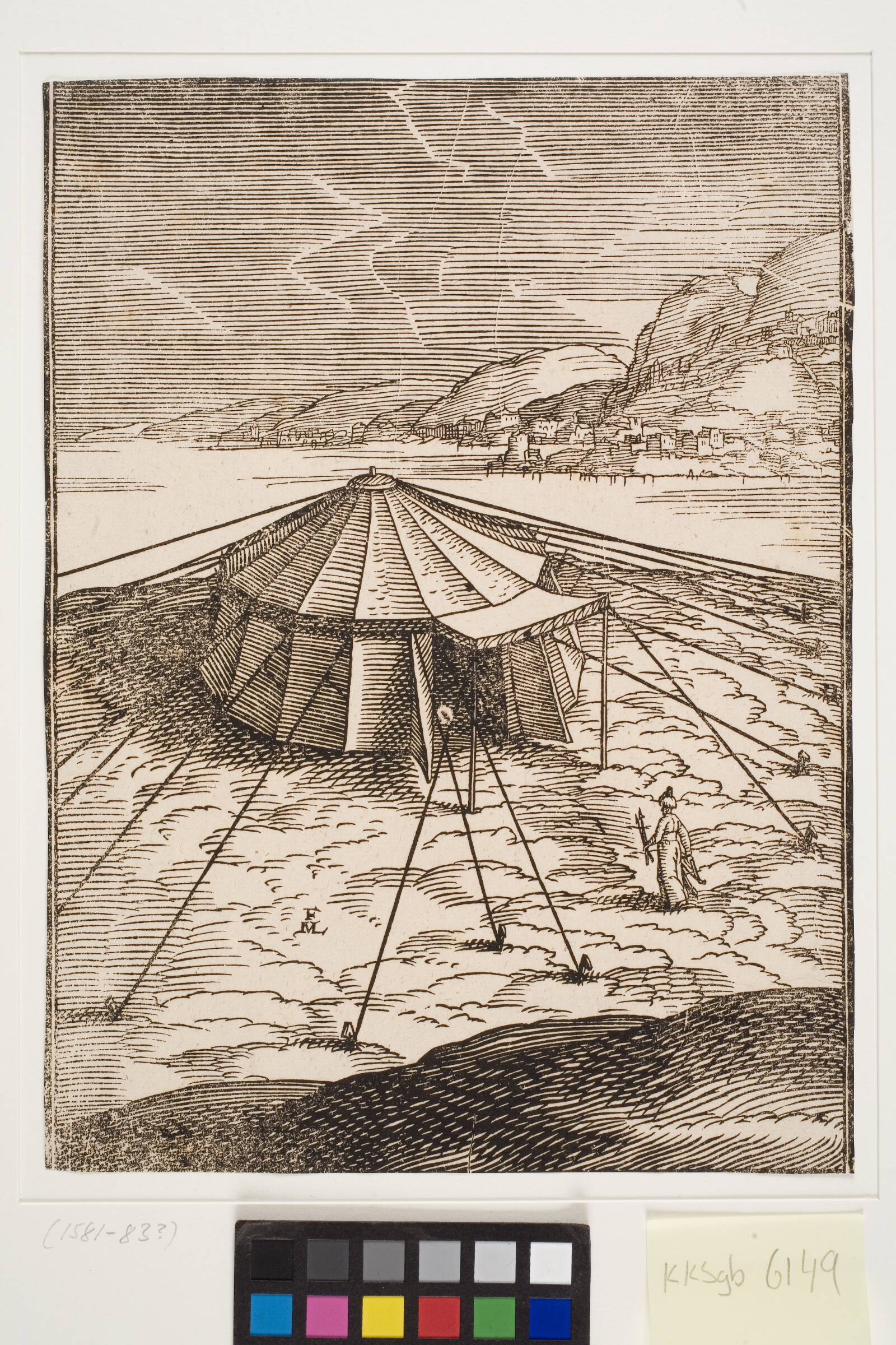 Tyrkisk militærtelt, Melchior Lorck, 1575