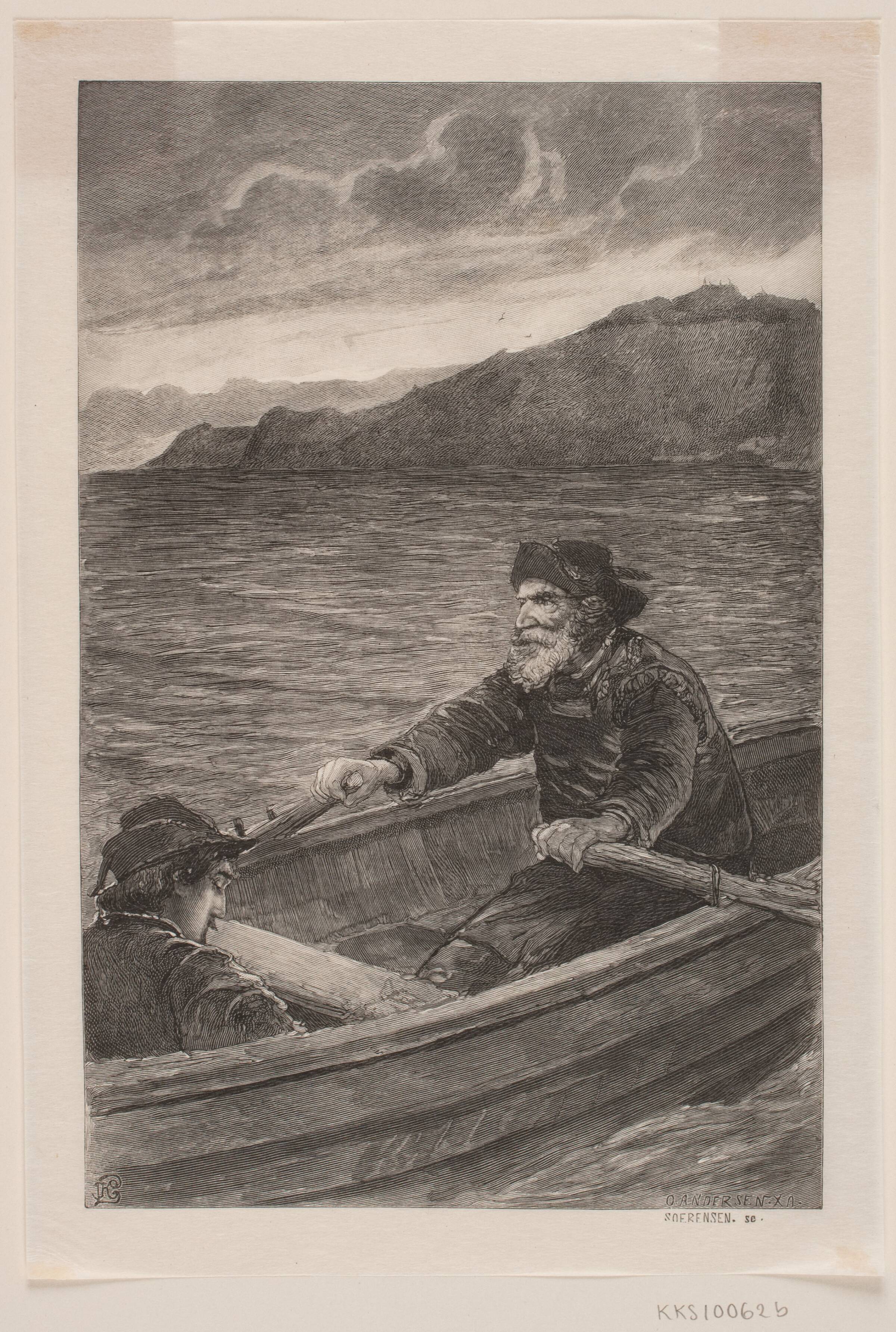 Illustration til "Hjortens flugt", Louis Sørensen, 1853-1902