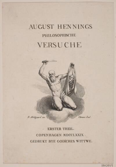 Titelvignet til første del af August Hennings: "Philosophische Versuche", 1779