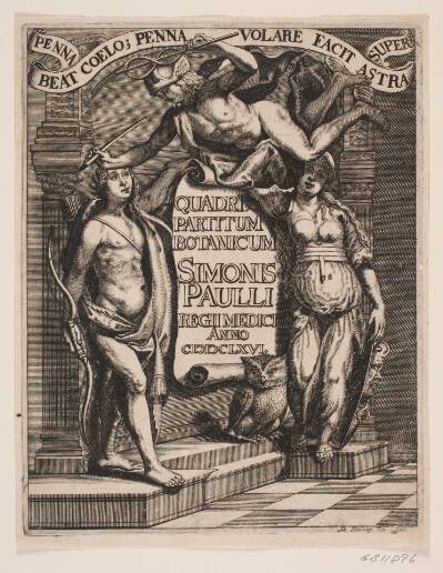 Titelblad til Simon Paulli, "Quadripartitum Botanicum", 1667