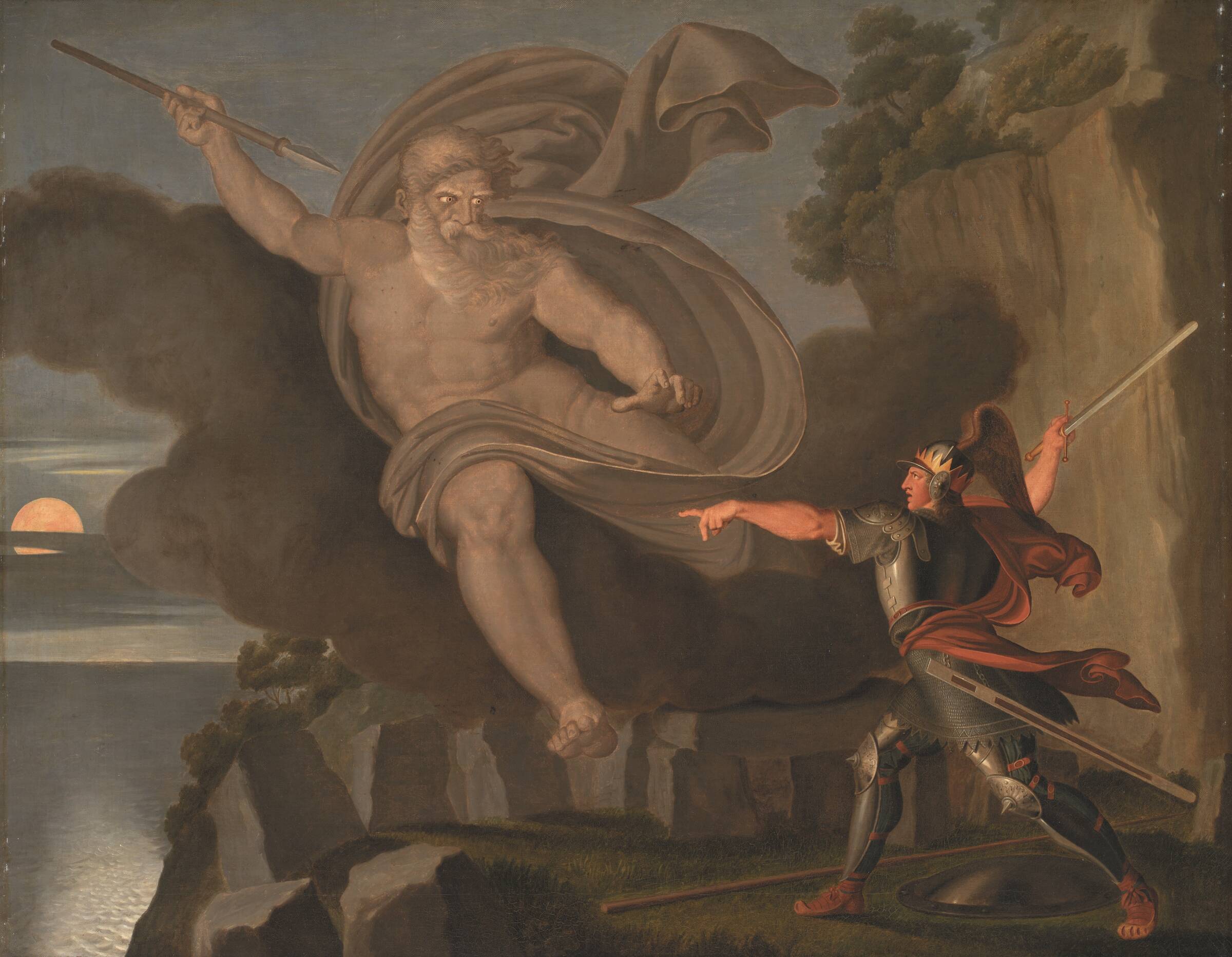 Fingals kamp med Lodas ånd, Asmus Jacob Carstens, 1797